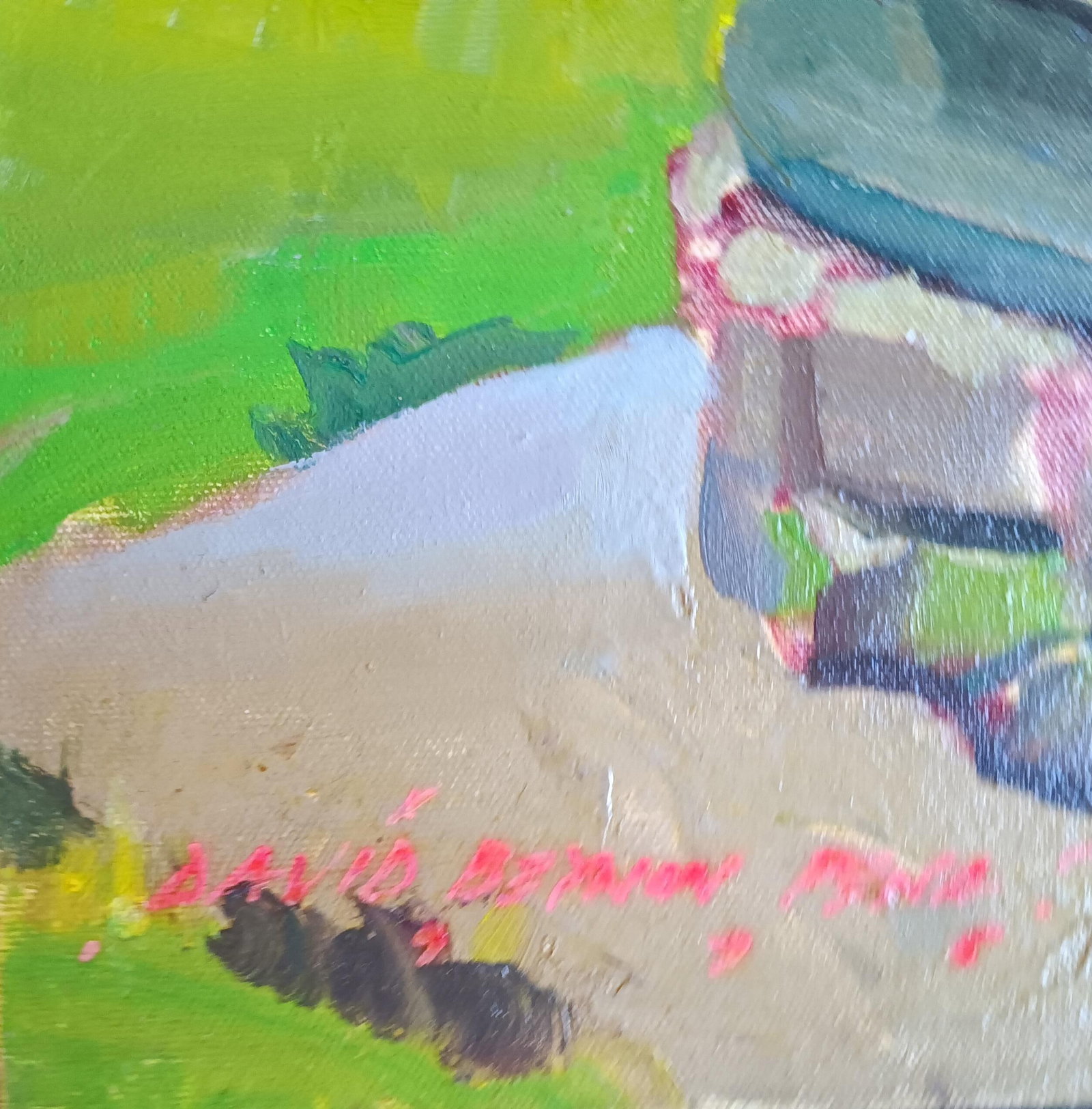 Watering Can on the Wishing Well Oil Painting - 6