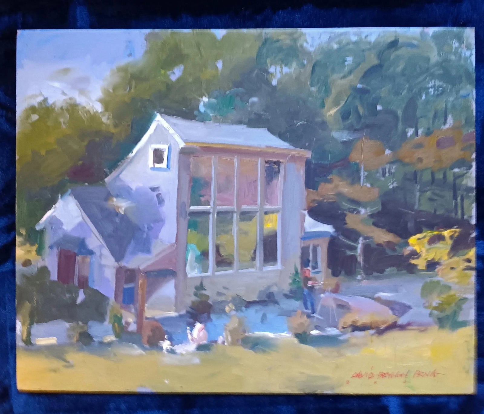 Famous Artist's Connecticut Studio, Original Oil Painting - 2