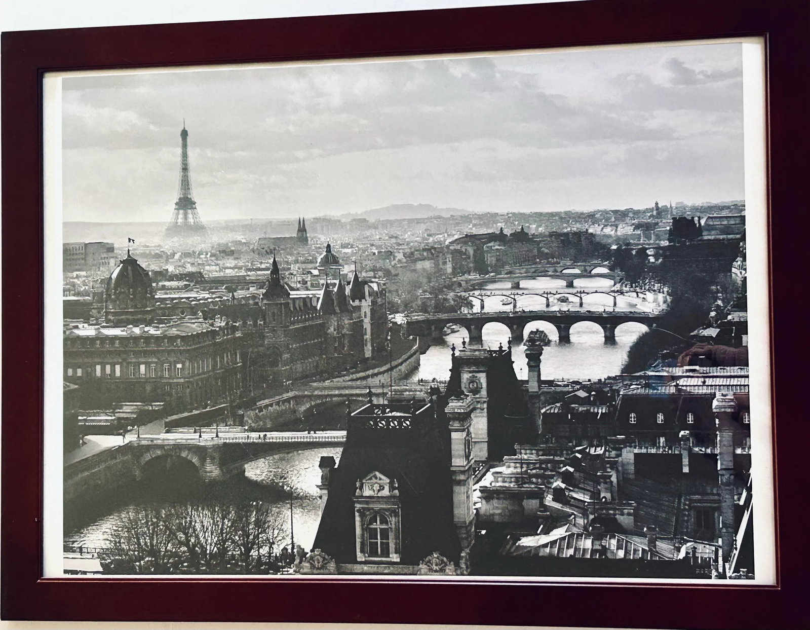Large B & W Mid Century Photo of Paris - 2