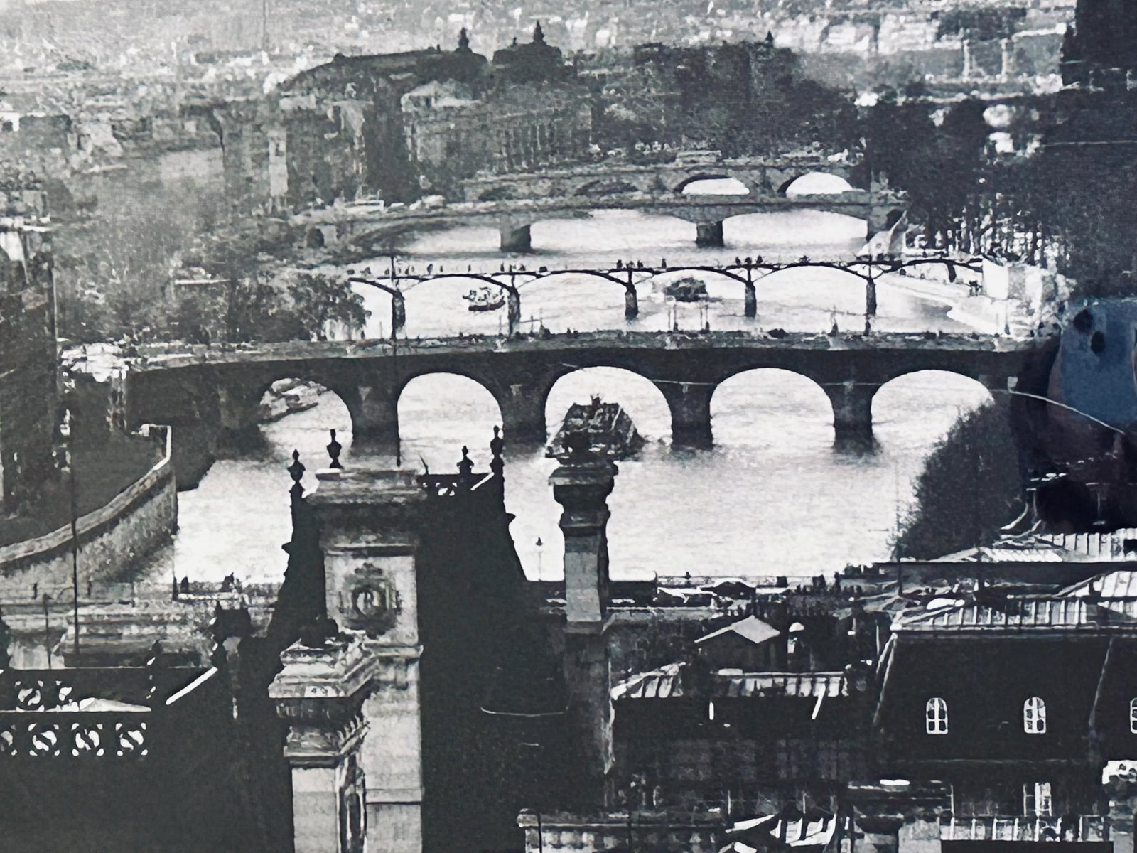 Large B & W Mid Century Photo of Paris - 4