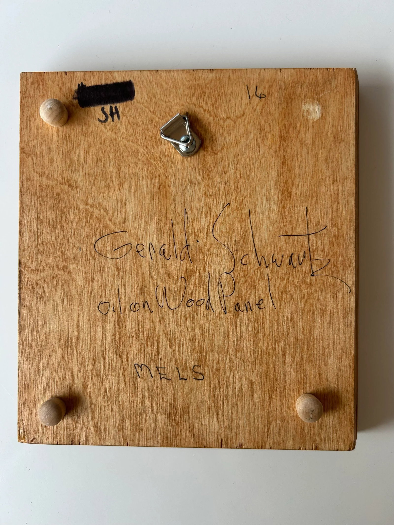 1990's Oil on Wood "Mel's" by Gerald Schwartz - 7