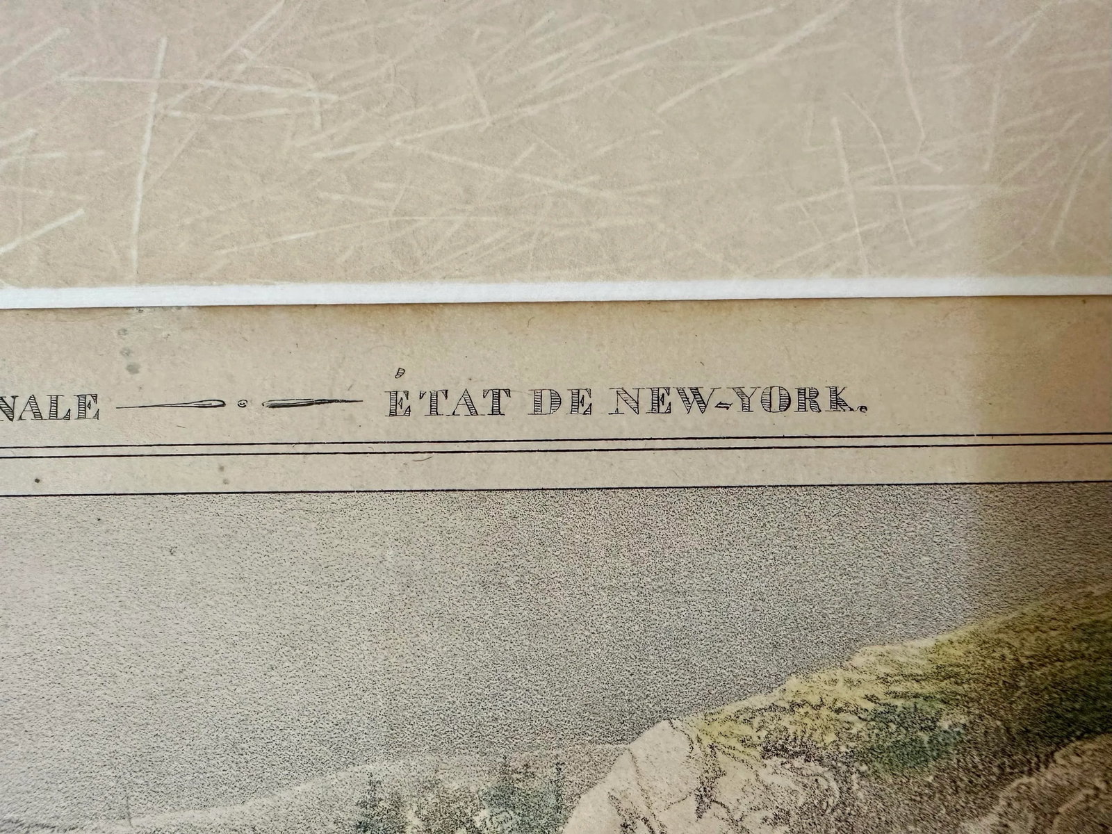 1820s Falls of Mount Ida, Above the Town of Troy. Original Lithograph by Jacques Milbert - 8