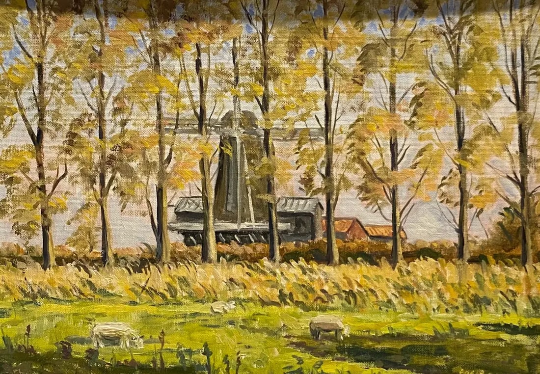 1950s Edgar Miner European Impressionist Landscape Oil Painting - 2
