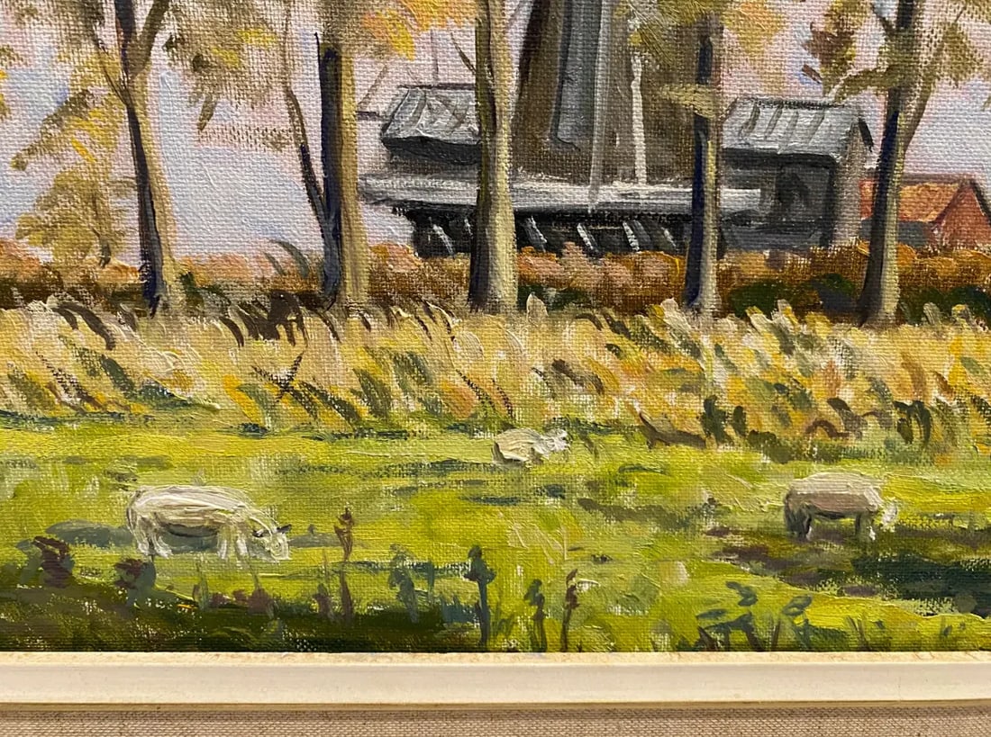 1950s Edgar Miner European Impressionist Landscape Oil Painting - 3