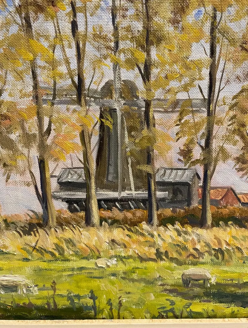1950s Edgar Miner European Impressionist Landscape Oil Painting - 4