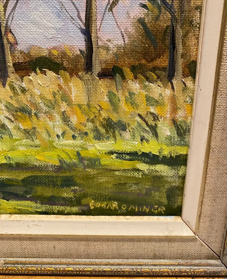 1950s Edgar Miner European Impressionist Landscape Oil Painting - 5