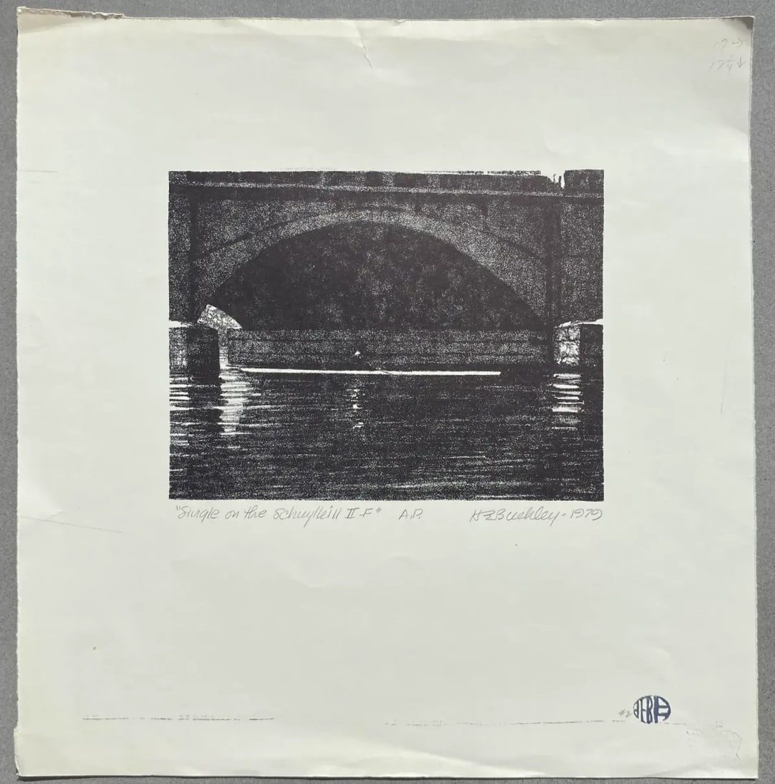 1979 Harry Buckley Philadelphia Rowing Lithograph - 2