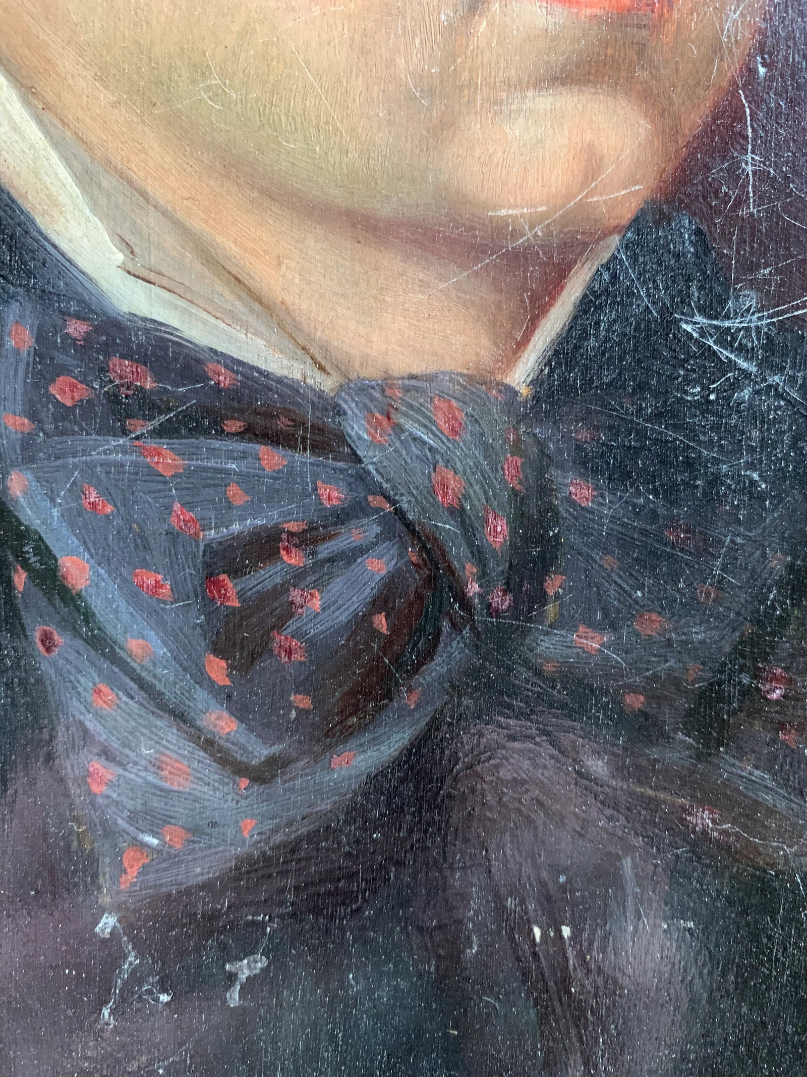 19th C. Oil on Wood Portrait - 4