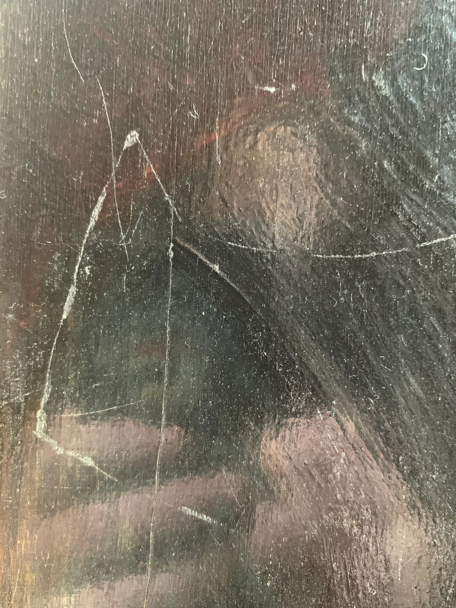 19th C. Oil on Wood Portrait - 5