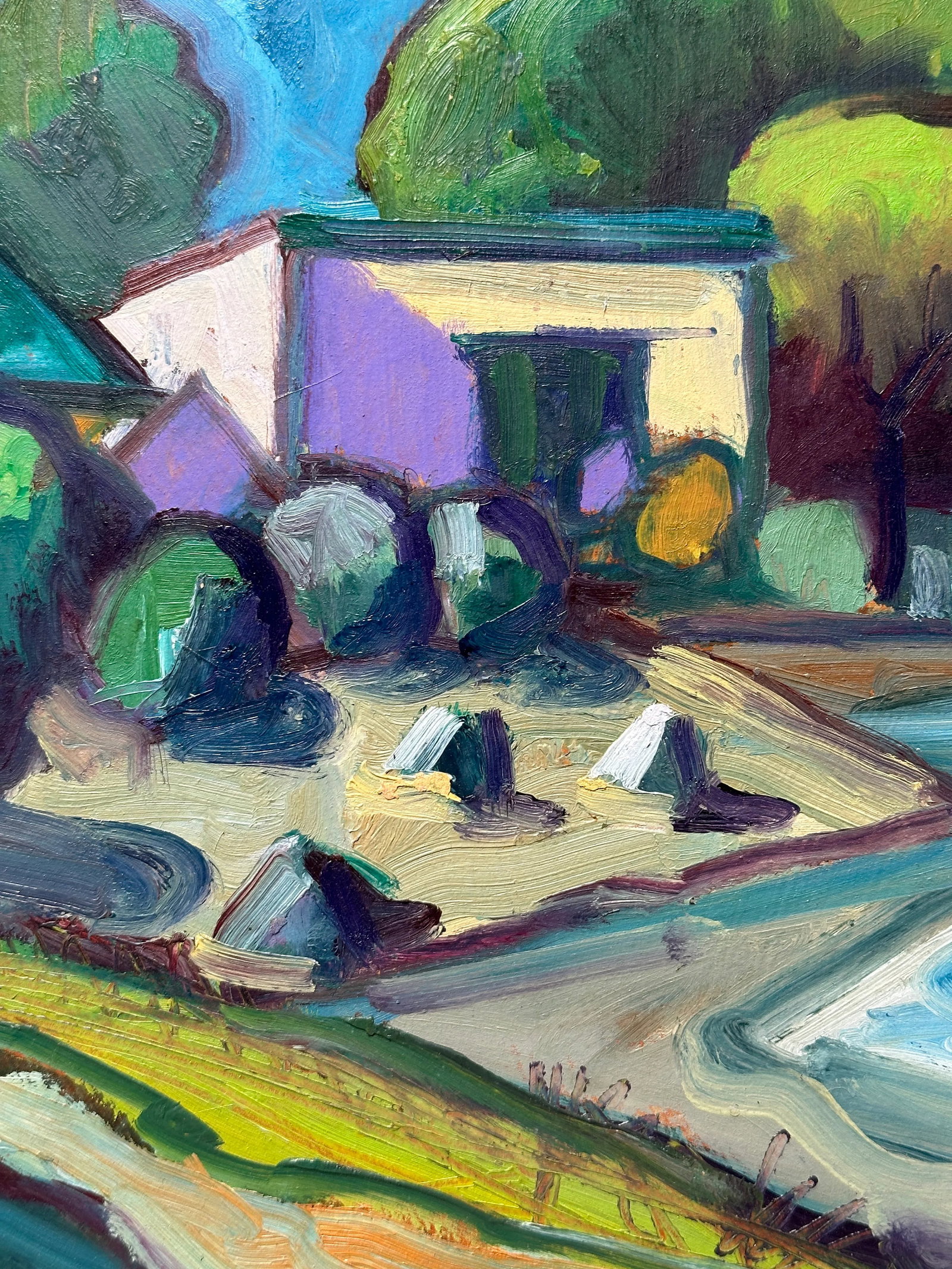 Wall Decor Berkeley Plein Air Original Oil Painting Hartman - 2