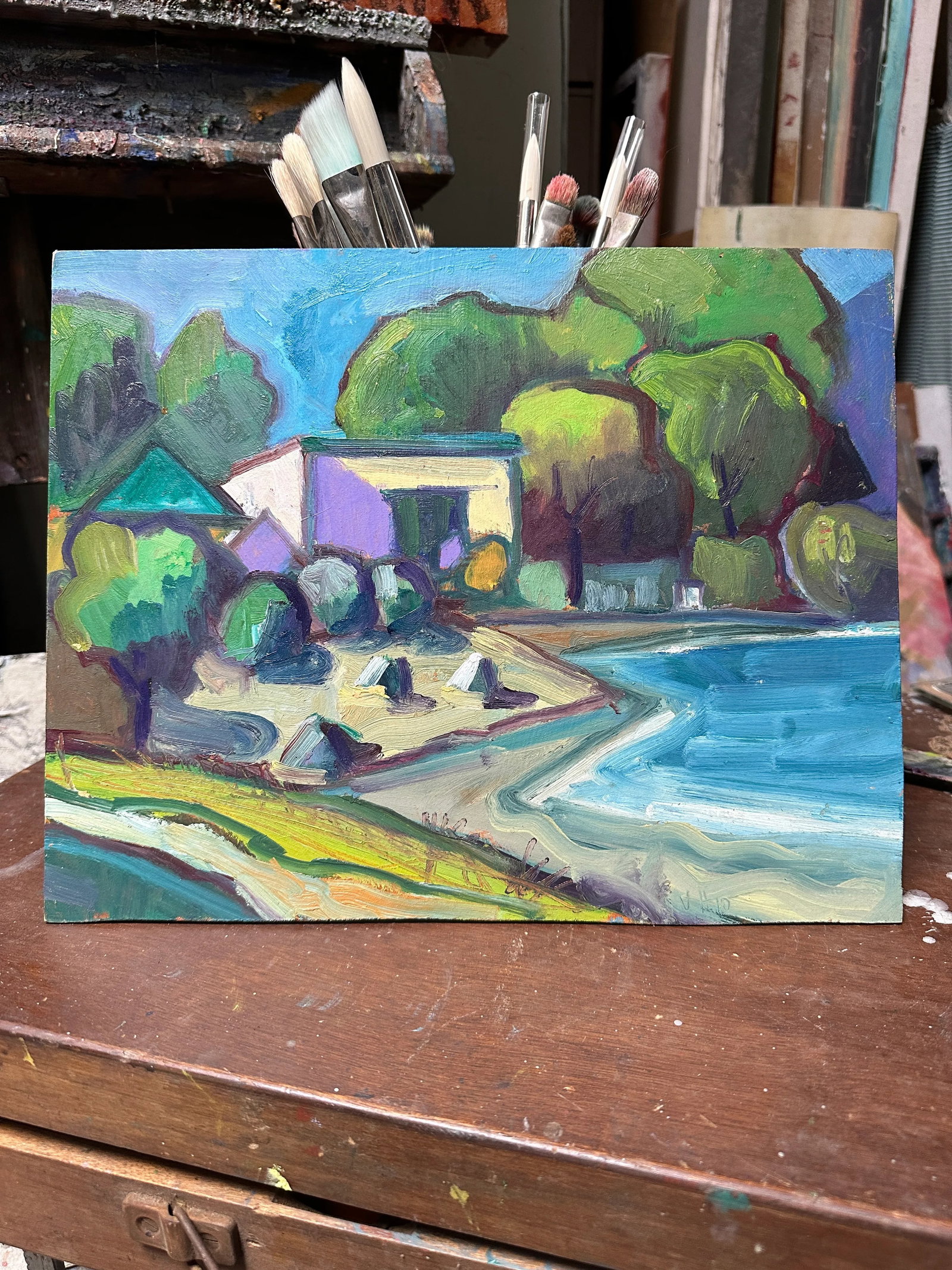 Wall Decor Berkeley Plein Air Original Oil Painting Hartman - 3