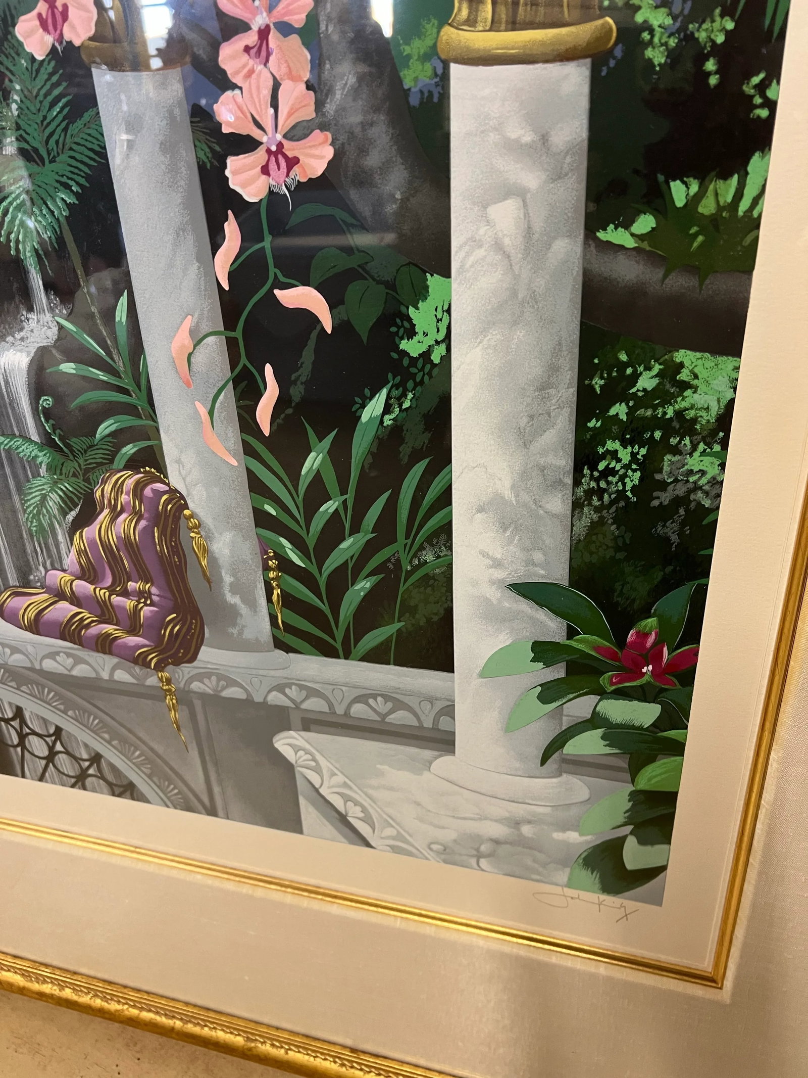 Vintage Colorful Large Framed Art Ap Signed John Kiraly - 4