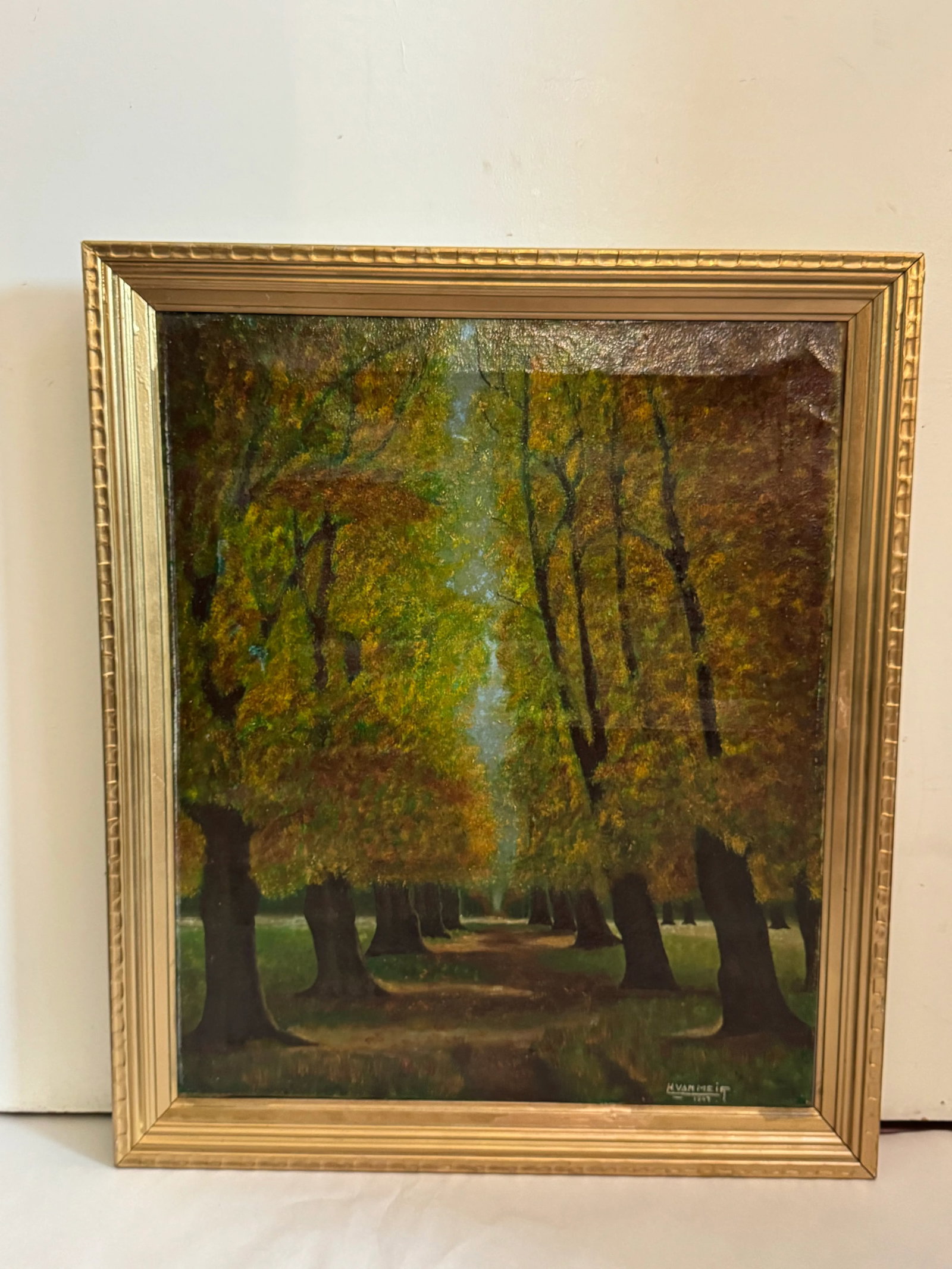 Dutch Oil Painting of a Wooded Path, 1947 - 4