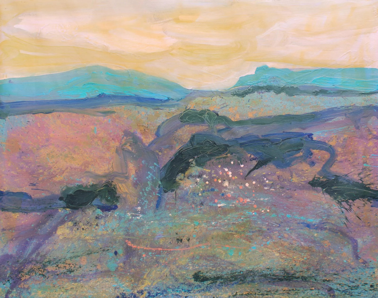 1980s Acrylic on Canvas Landscape Painting by Harry Hilson - 2