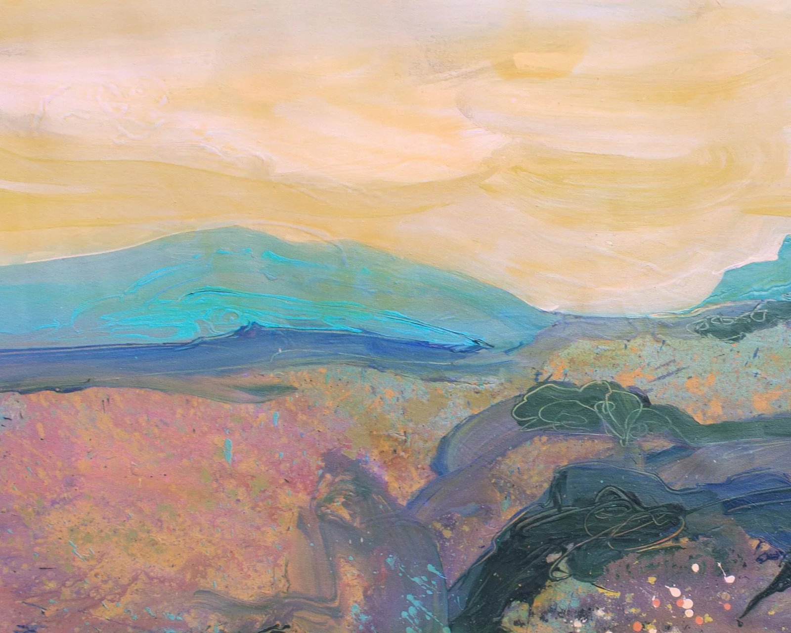 1980s Acrylic on Canvas Landscape Painting by Harry Hilson - 8