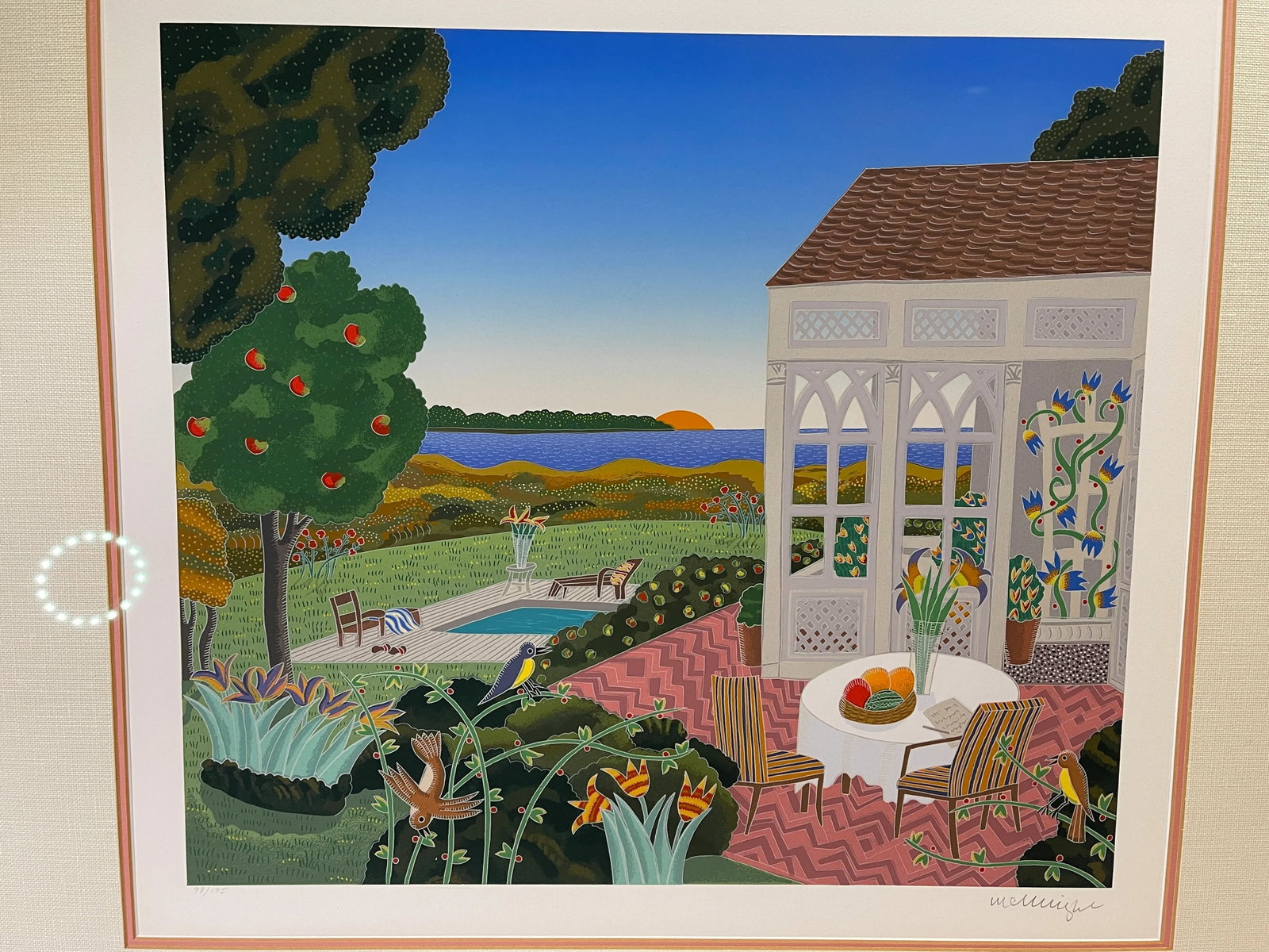 Late 20th Century Rare Thomas McKnight Serigraph on Canvas Limited Hard to Find - Numbered & Signed - 2