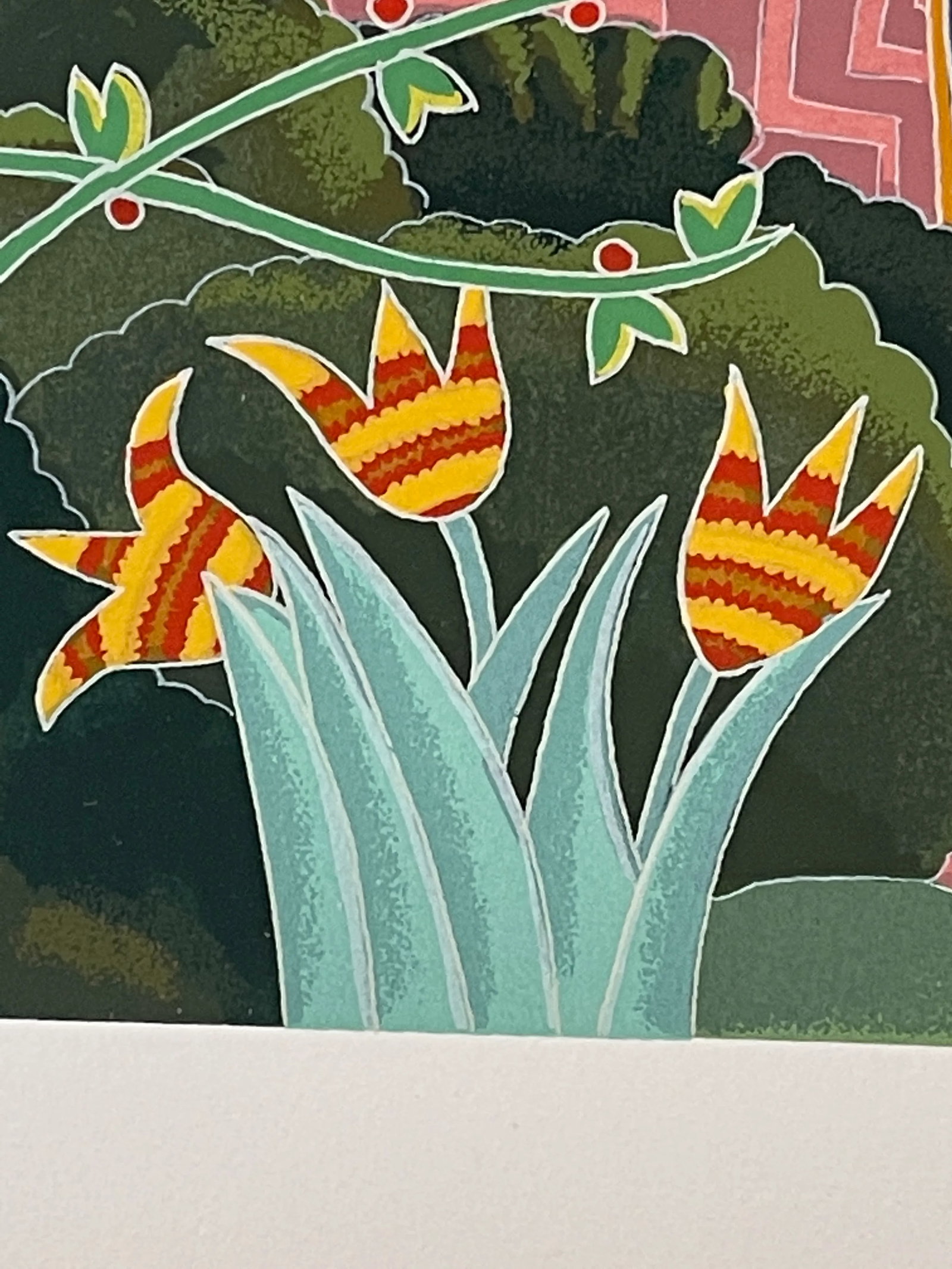 Late 20th Century Rare Thomas McKnight Serigraph on Canvas Limited Hard to Find - Numbered & Signed - 6