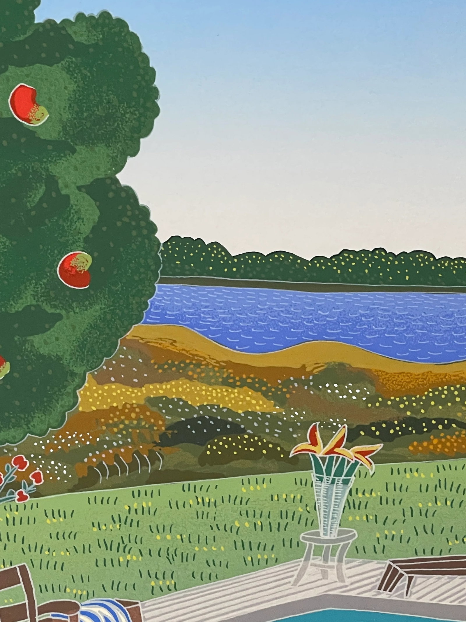 Late 20th Century Rare Thomas McKnight Serigraph on Canvas Limited Hard to Find - Numbered & Signed - 7