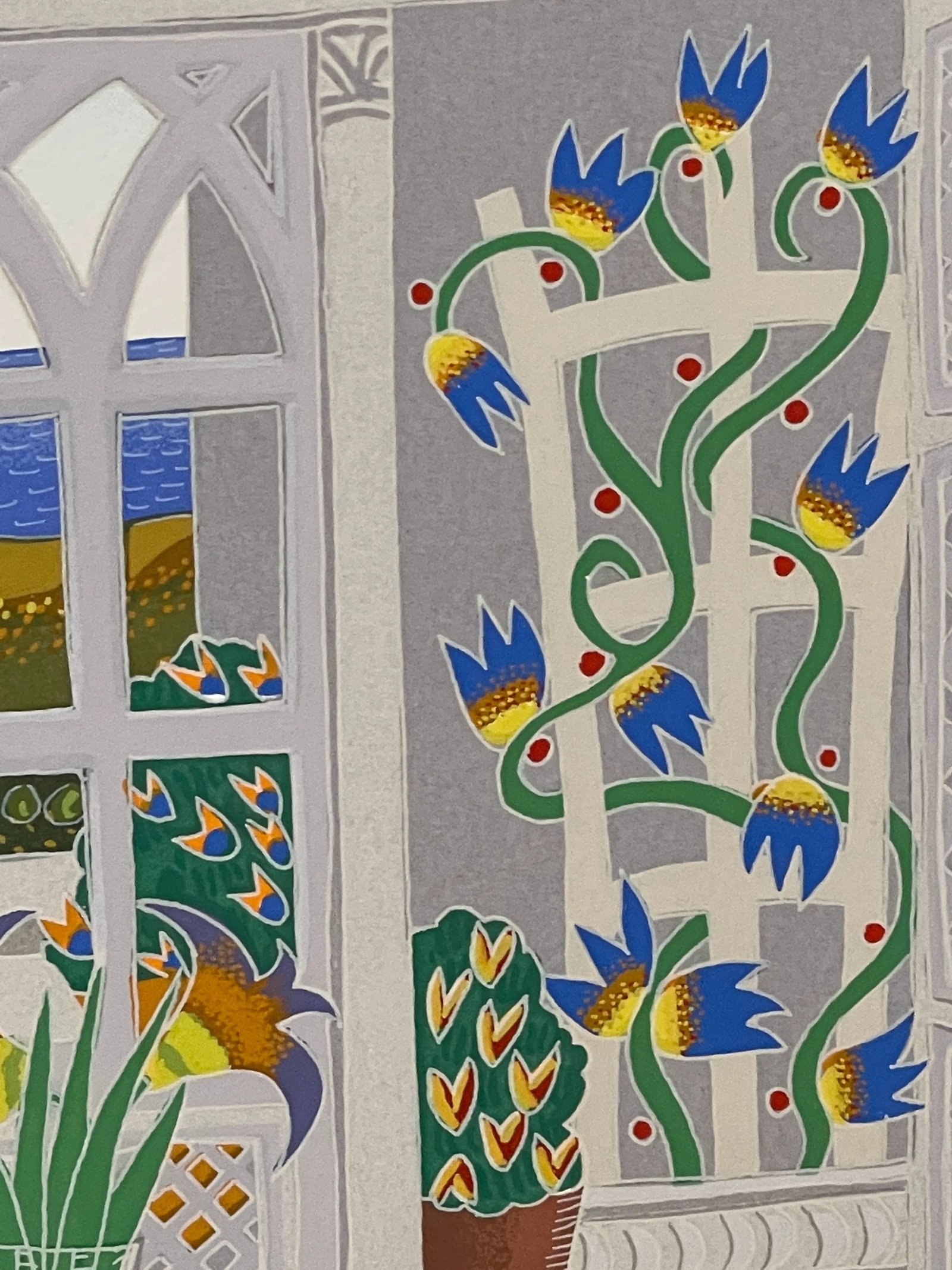 Late 20th Century Rare Thomas McKnight Serigraph on Canvas Limited Hard to Find - Numbered & Signed - 8