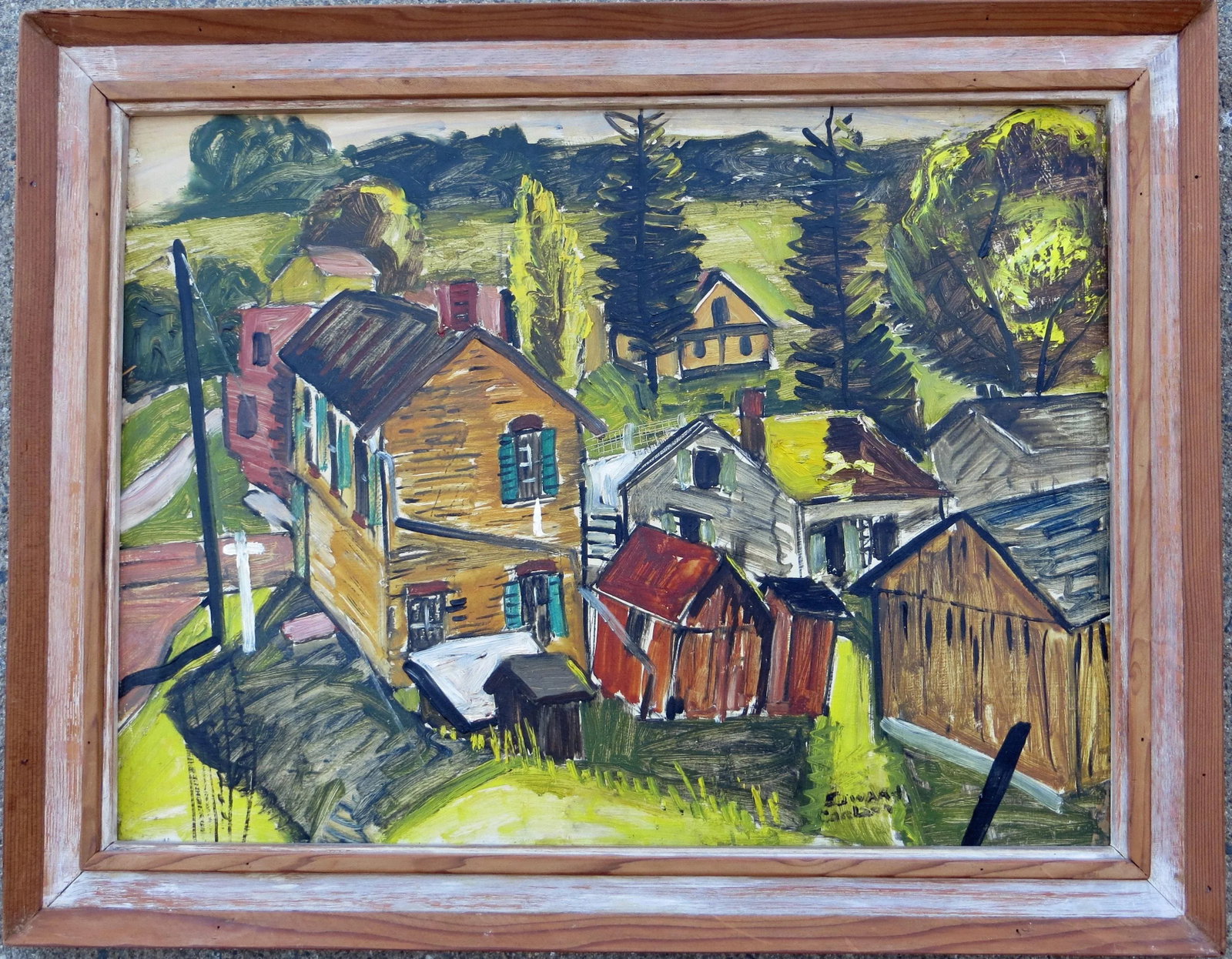 Regionalist Oil on Masonite, Signed Edward Carlson - 2
