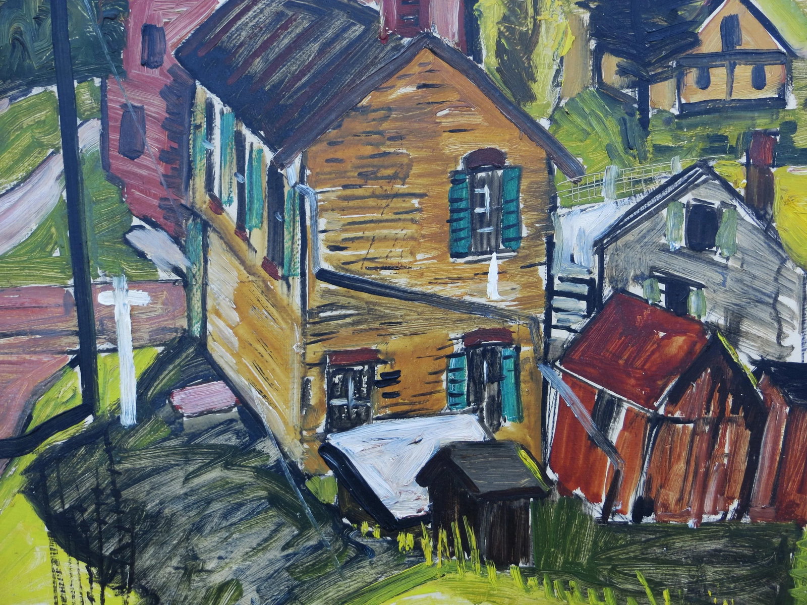 Regionalist Oil on Masonite, Signed Edward Carlson - 4