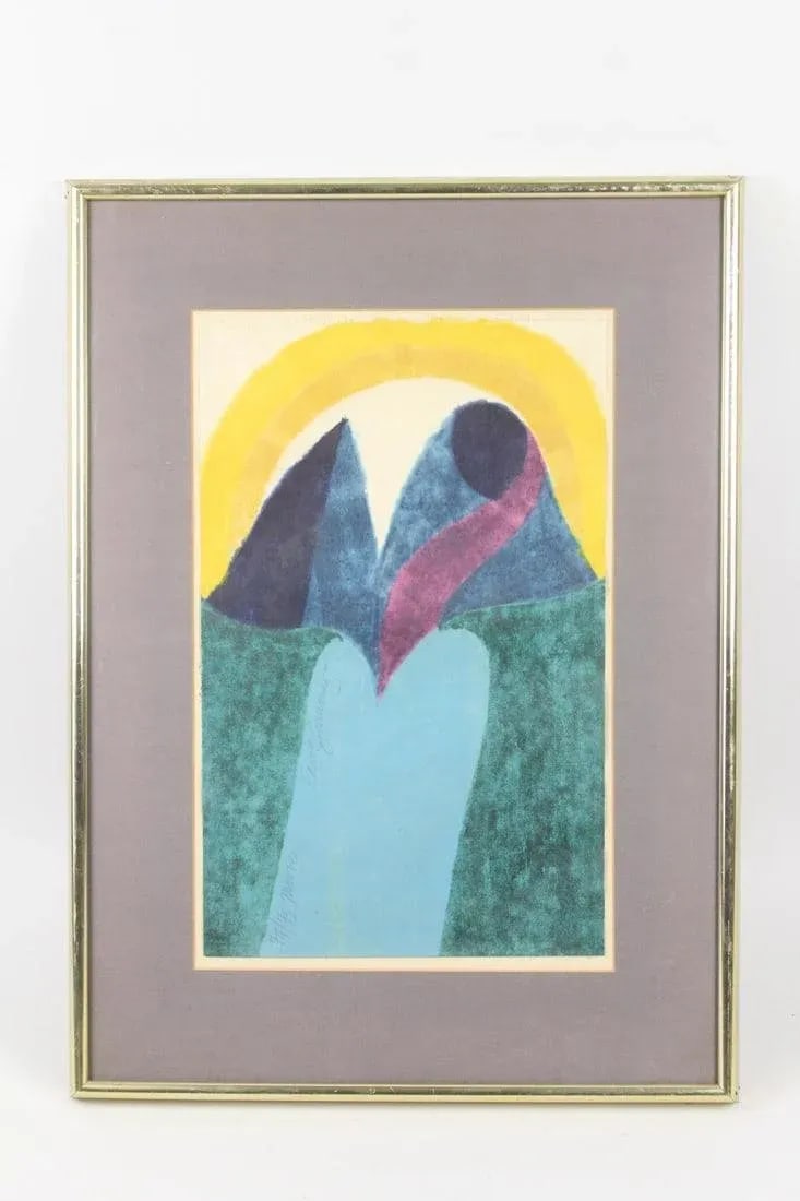 Original Signed Carol Summers "Moorea" Woodcut 74/75, Framed - 5