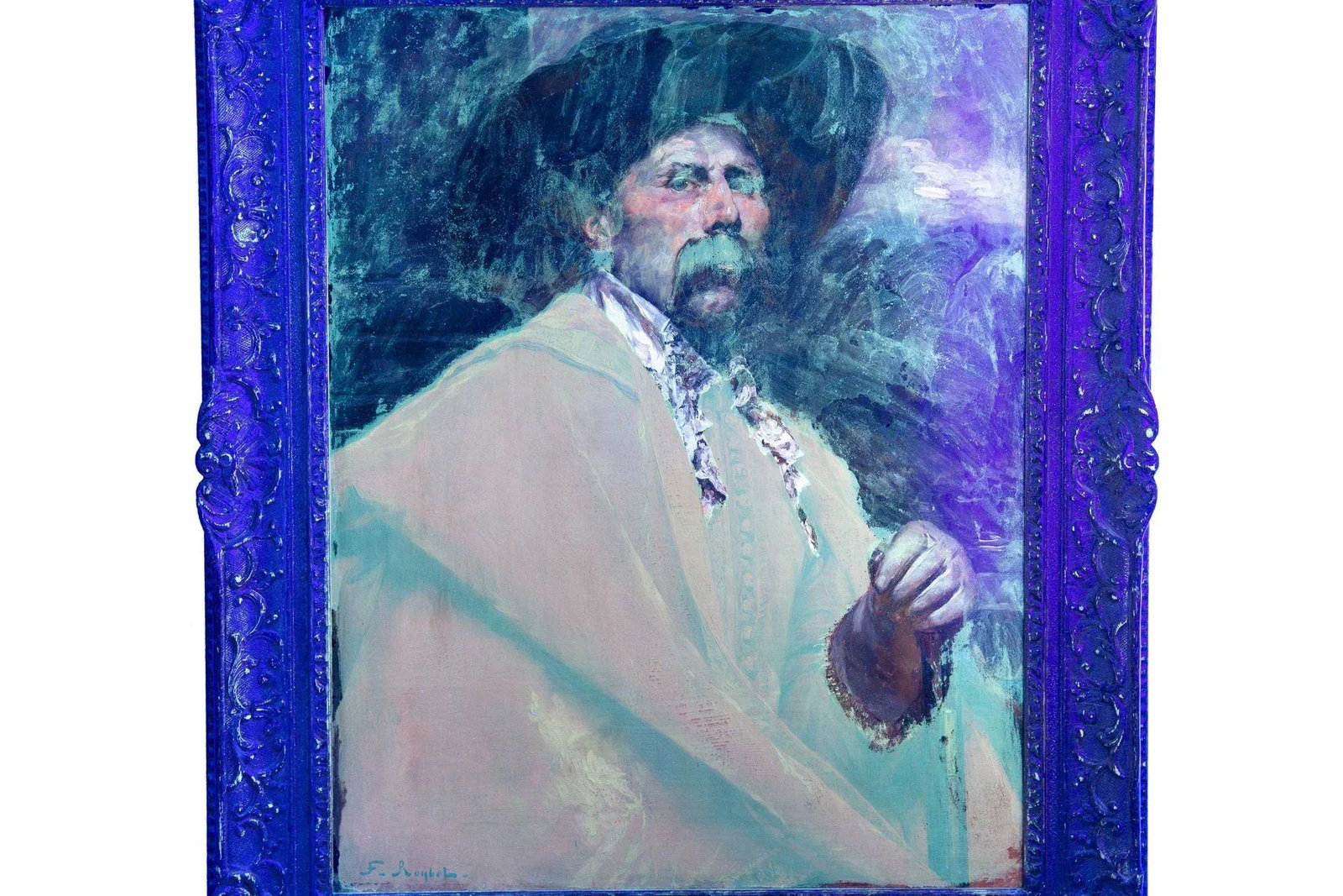 Ferdinand Roybet (French, 1840-1920) Portrait Painting of a Cavelier Ca. 1900 - 11