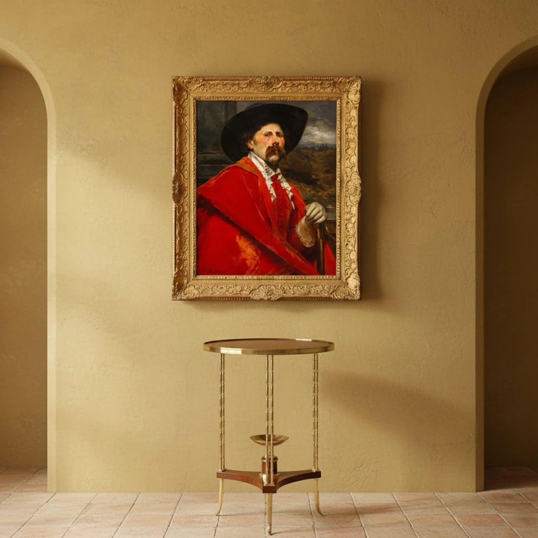 Ferdinand Roybet (French, 1840-1920) Portrait Painting of a Cavelier Ca. 1900 - 2