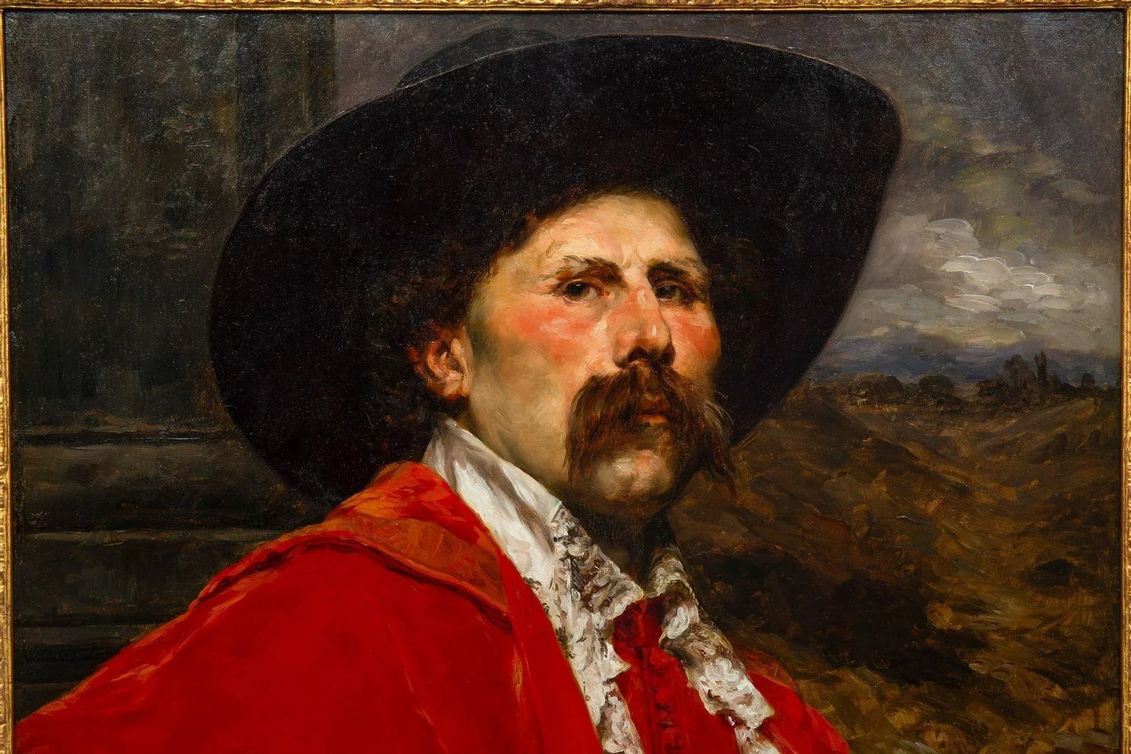 Ferdinand Roybet (French, 1840-1920) Portrait Painting of a Cavelier Ca. 1900 - 4
