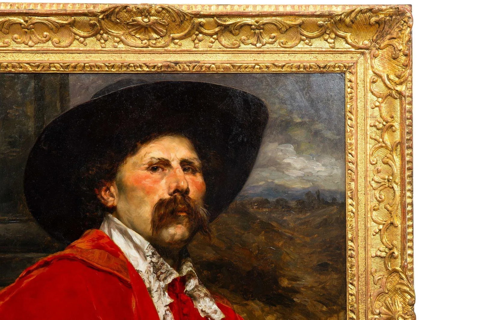 Ferdinand Roybet (French, 1840-1920) Portrait Painting of a Cavelier Ca. 1900 - 8