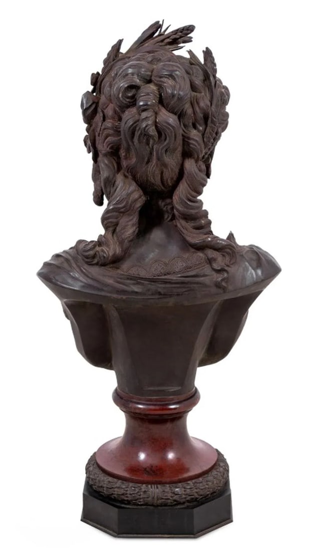 Pierre Louis Detrier Bronze Bust of a Woman - 3