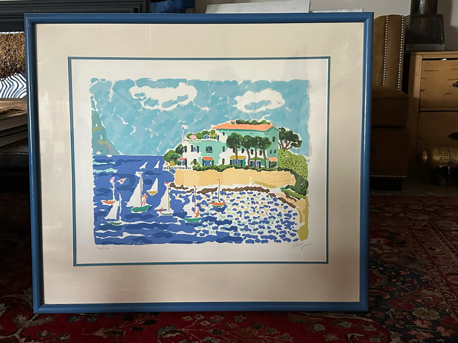 Original Lithograph Seaside John Botz Signed and Numbered 246/250 - 6