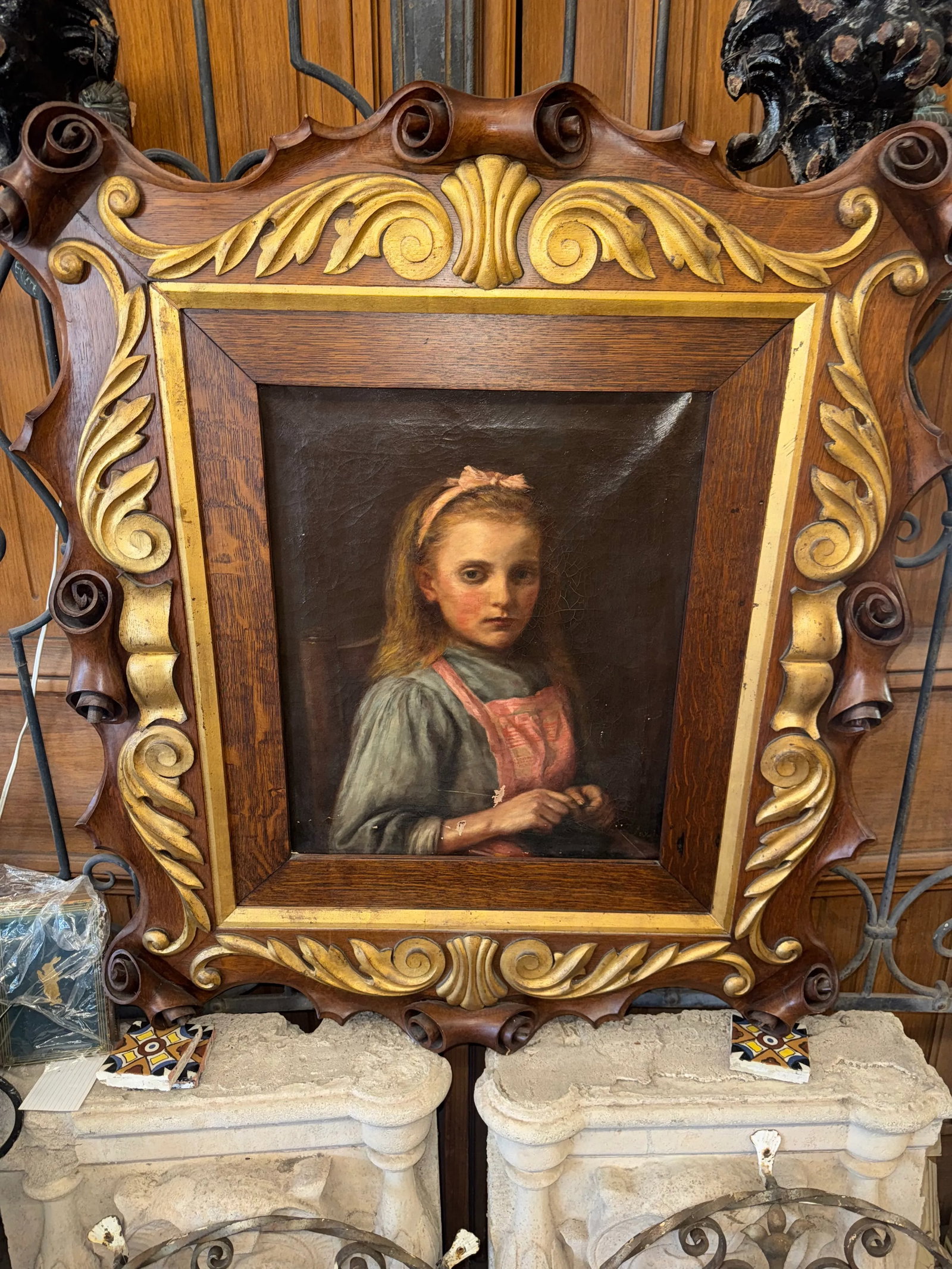 Alice in Wonderland Portrait, Oil Painting, Circa 1800s - 7