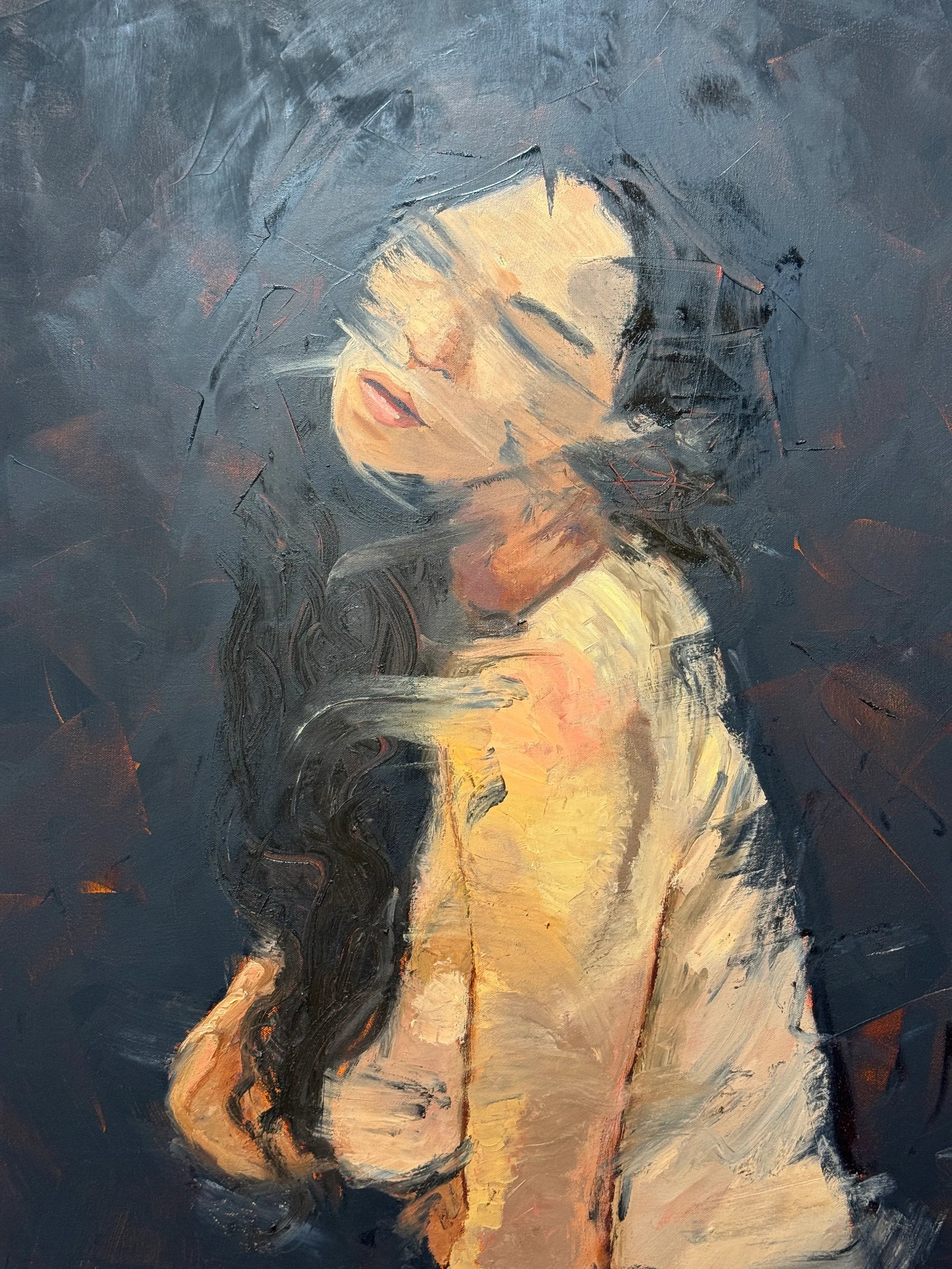Expressive Portrait of a Woman in Oil - 5