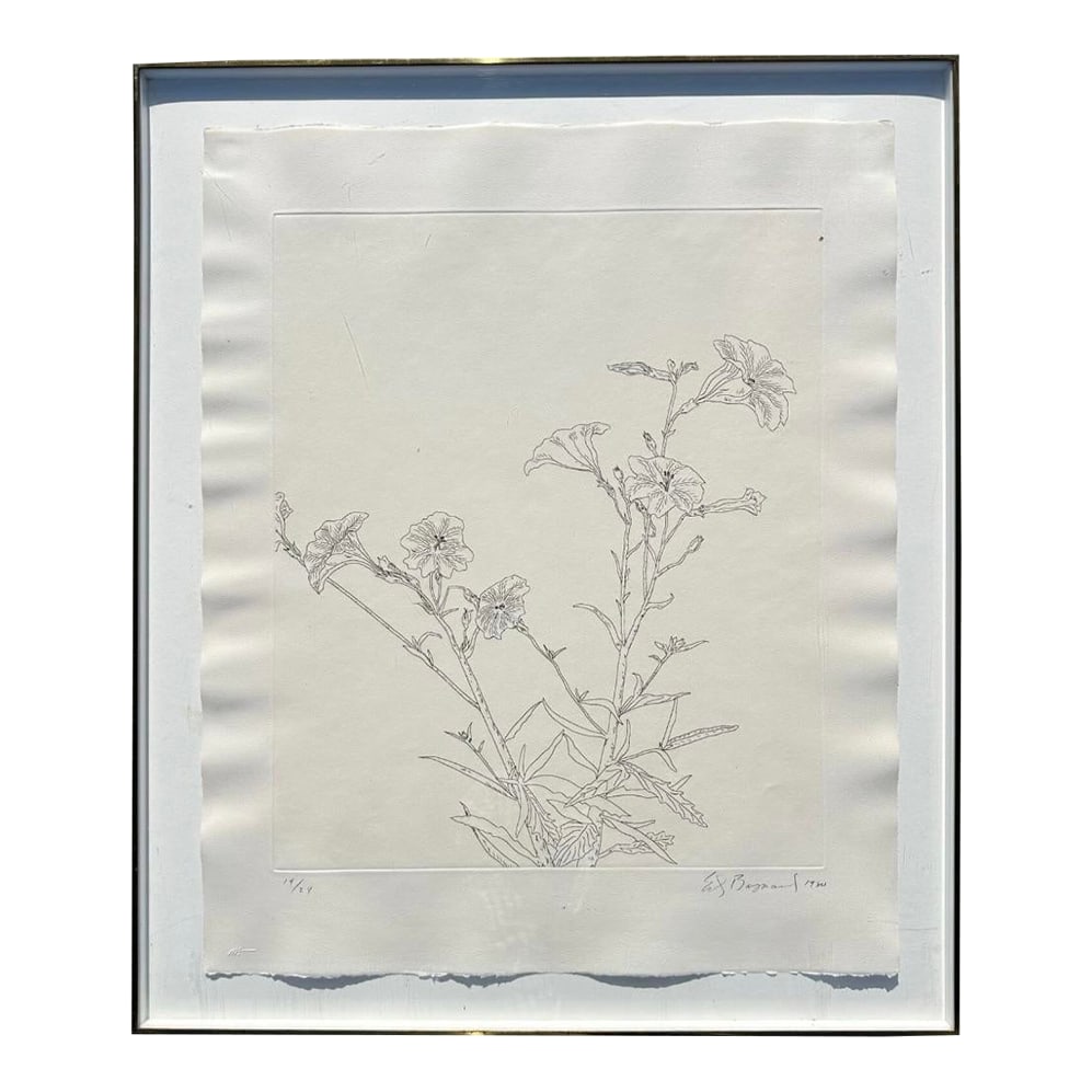 Ed Baynard (American, 1940-2016) Floral, Flowers Etching Framed: Ed Baynard (American, 1940-2016) Floral, Flowers Etching Framed Artist: Ed Baynard (American, 1940-2016) Title: Untitled (Flower Composition), 1980 Medium: Etching on paper Edition: 19/24 Signed: Lowe