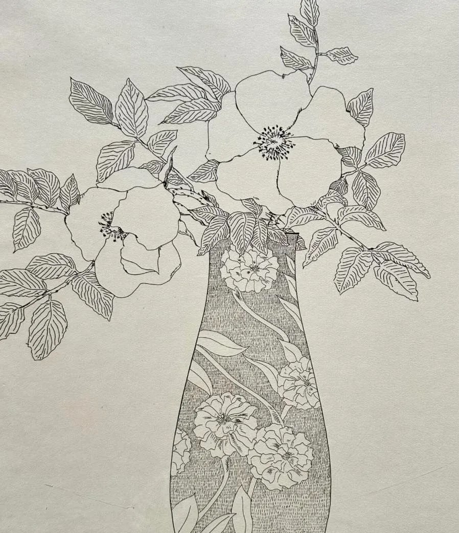 Ed Baynard (American, 1940-2016) Floral, Flowers in a Vase Etching Framed - 3