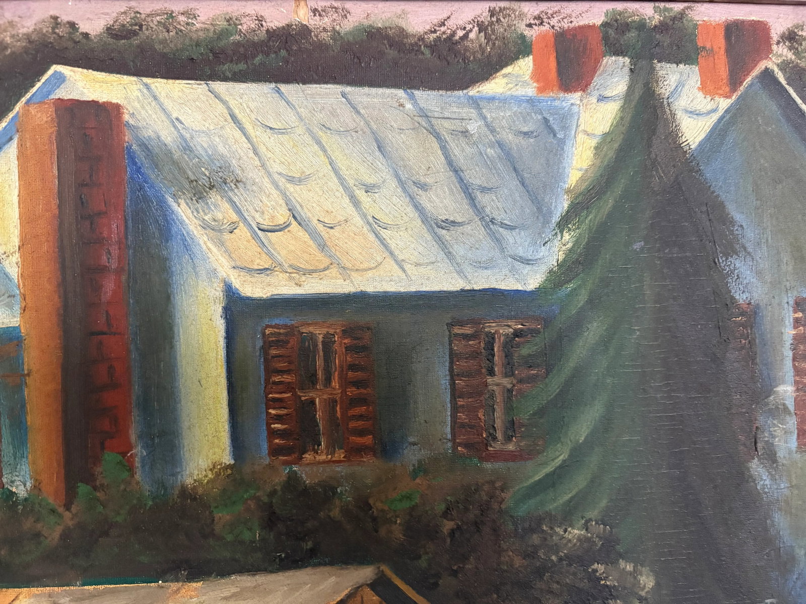 1950s Vintage Painting - Charles Burchfield Style - 5