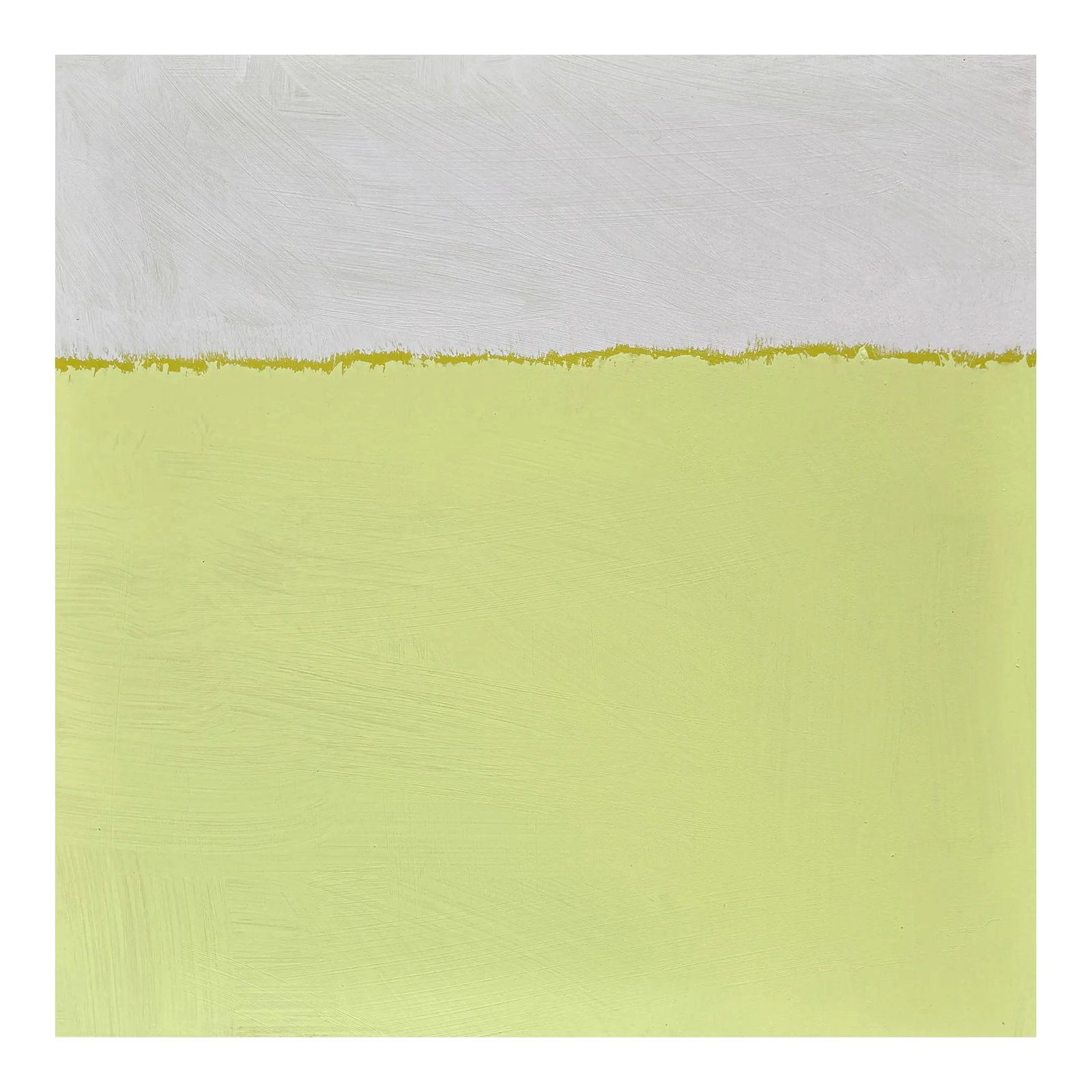 Sarah Trundle, Contemporary Abstract Landscape Painting, "Landscape in Pale Pink and Green, No. 3": Acrylic on cradled wood panel, 20 x 20 x 1.5. Back wired, ready to hang. Condition: Imperfections: No Imperfections Origin: United States Creator: Artist: Sarah Trundle Materials & Techniques: