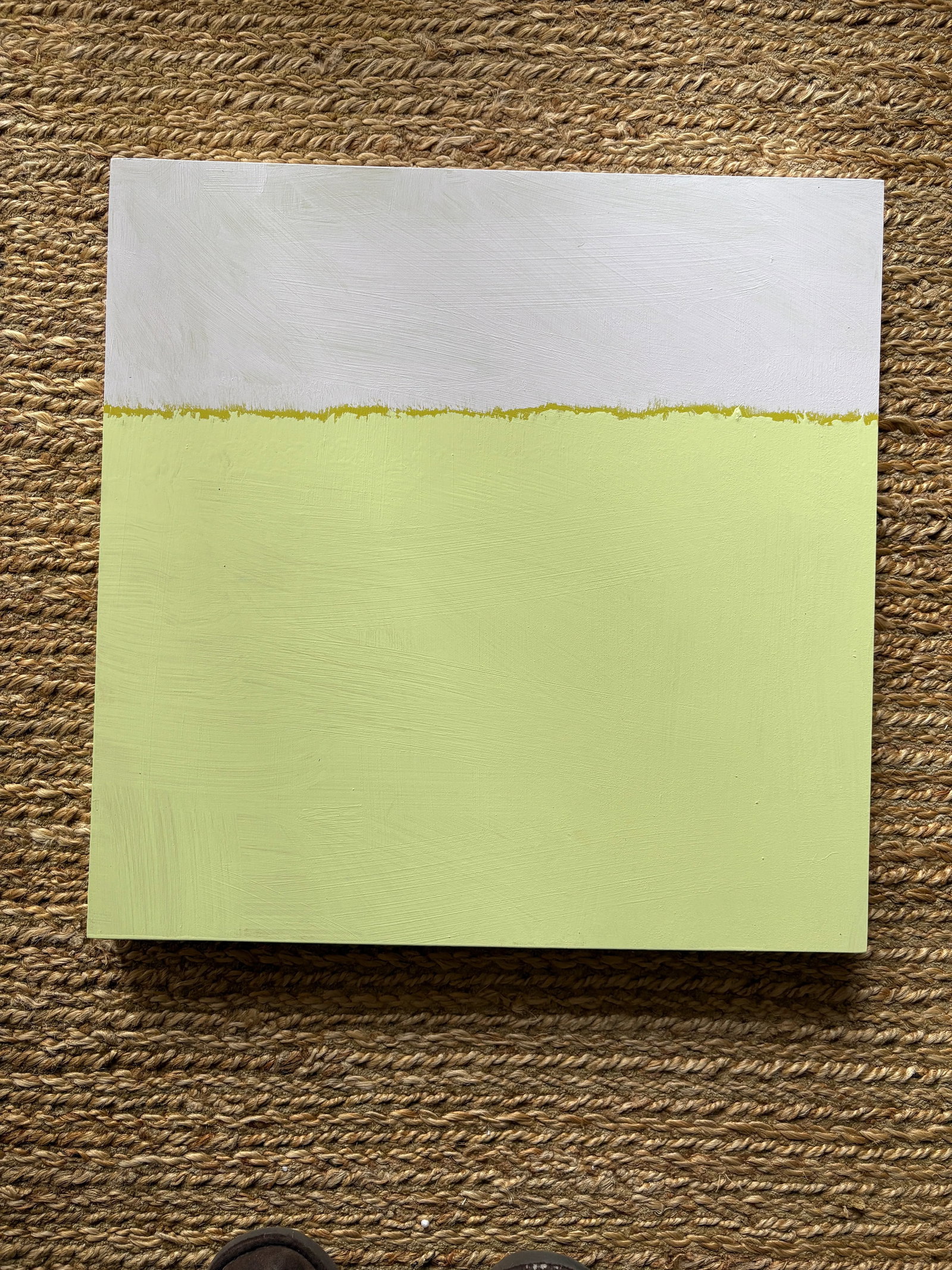 Sarah Trundle, Contemporary Abstract Landscape Painting, "Landscape in Pale Pink and Green, No. 3" - 6