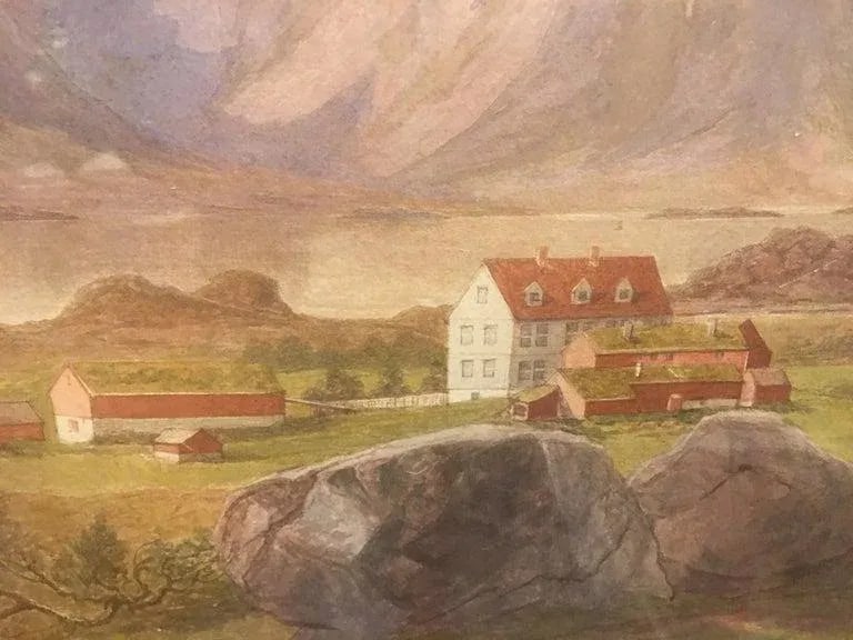 British School "Mountain Landscape", Watercolor, Framed, Unsigned, 19th Century - 3