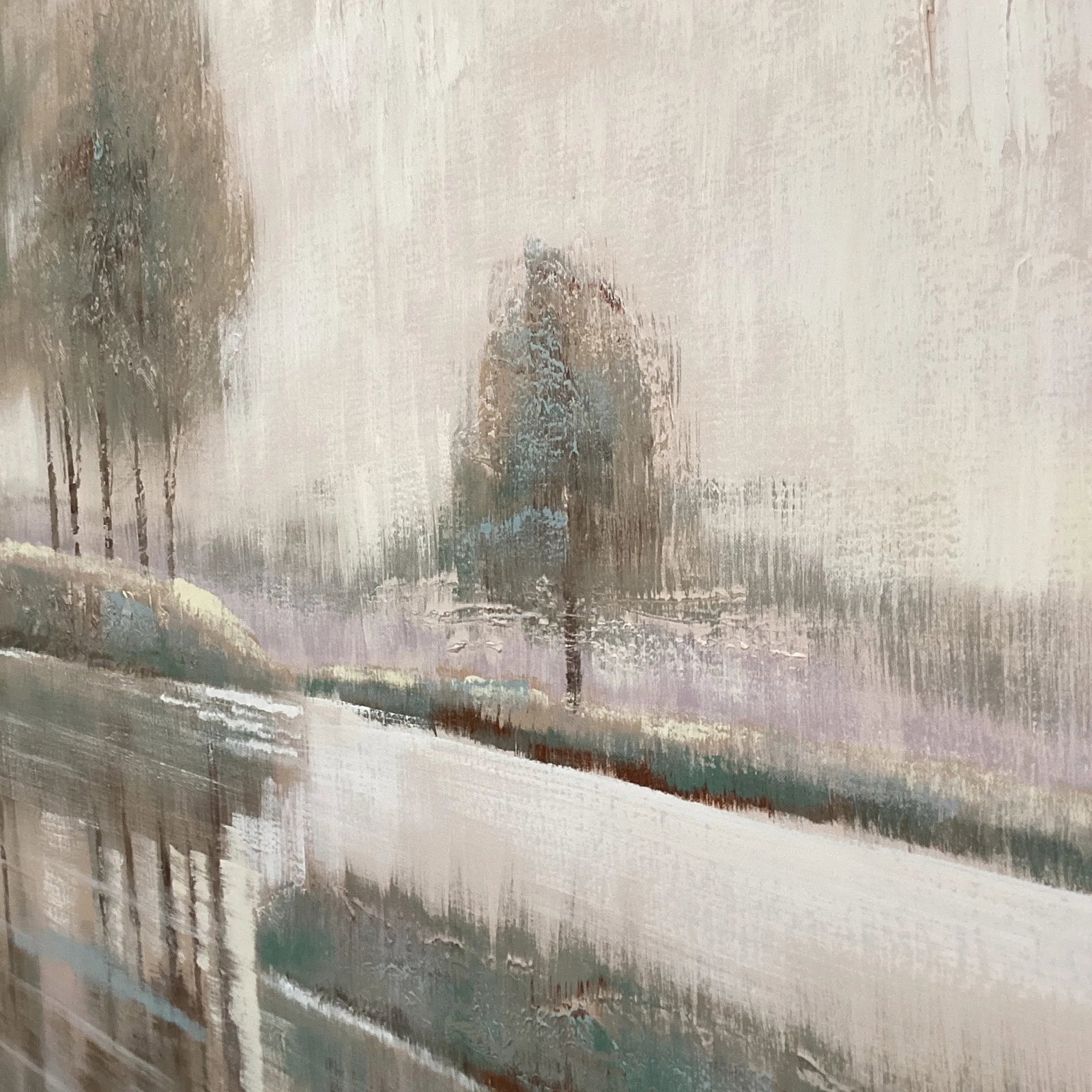 Mid Century Modern Impressionist Massive Lee Reynolds Serene Nature Scene Oil Panting Framed - 10