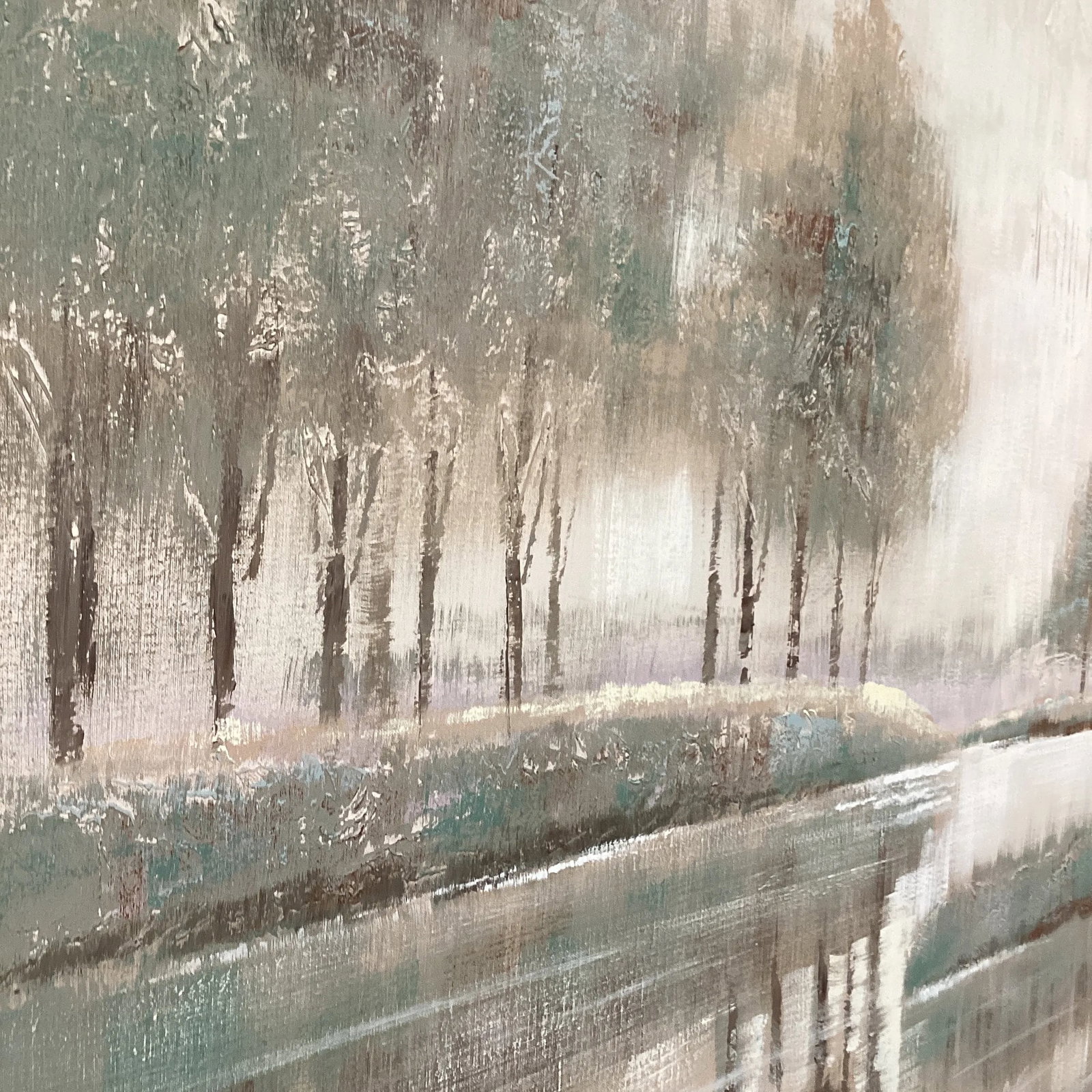Mid Century Modern Impressionist Massive Lee Reynolds Serene Nature Scene Oil Panting Framed - 9