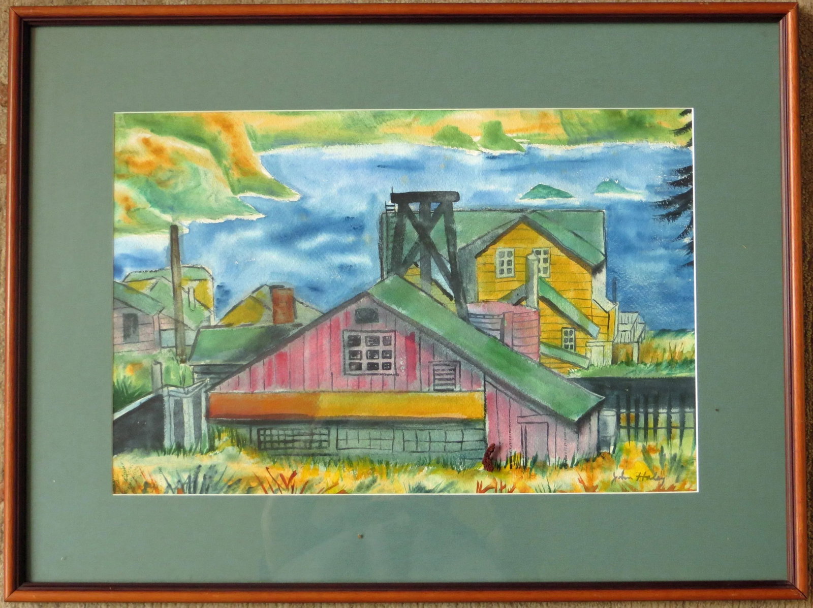 Early Modern California Watercolor Painting, Attributed to John Haley - 3
