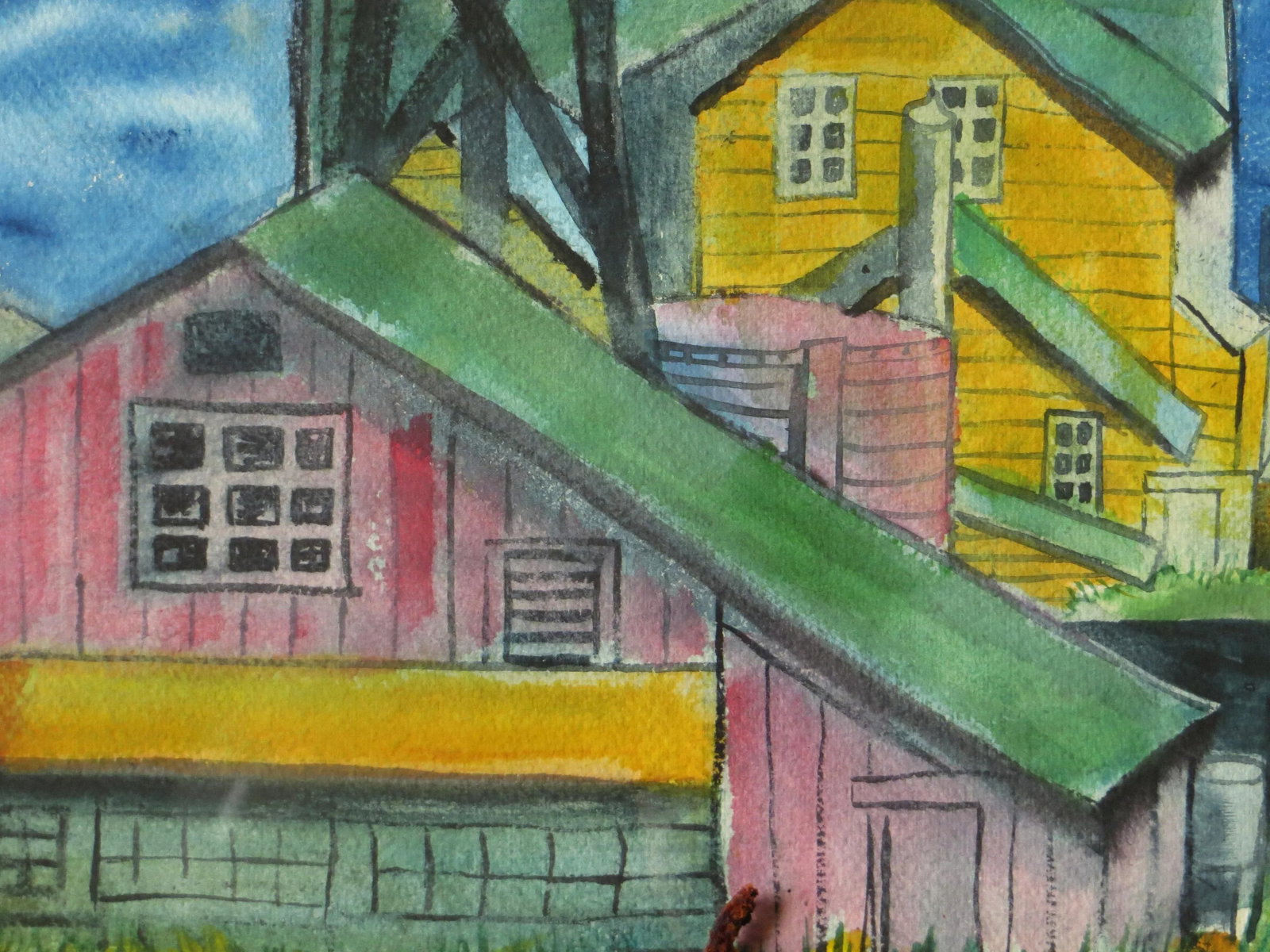 Early Modern California Watercolor Painting, Attributed to John Haley - 6
