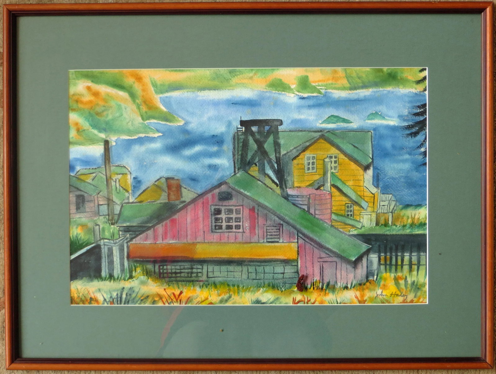 Early Modern California Watercolor Painting, Attributed to John Haley - 7