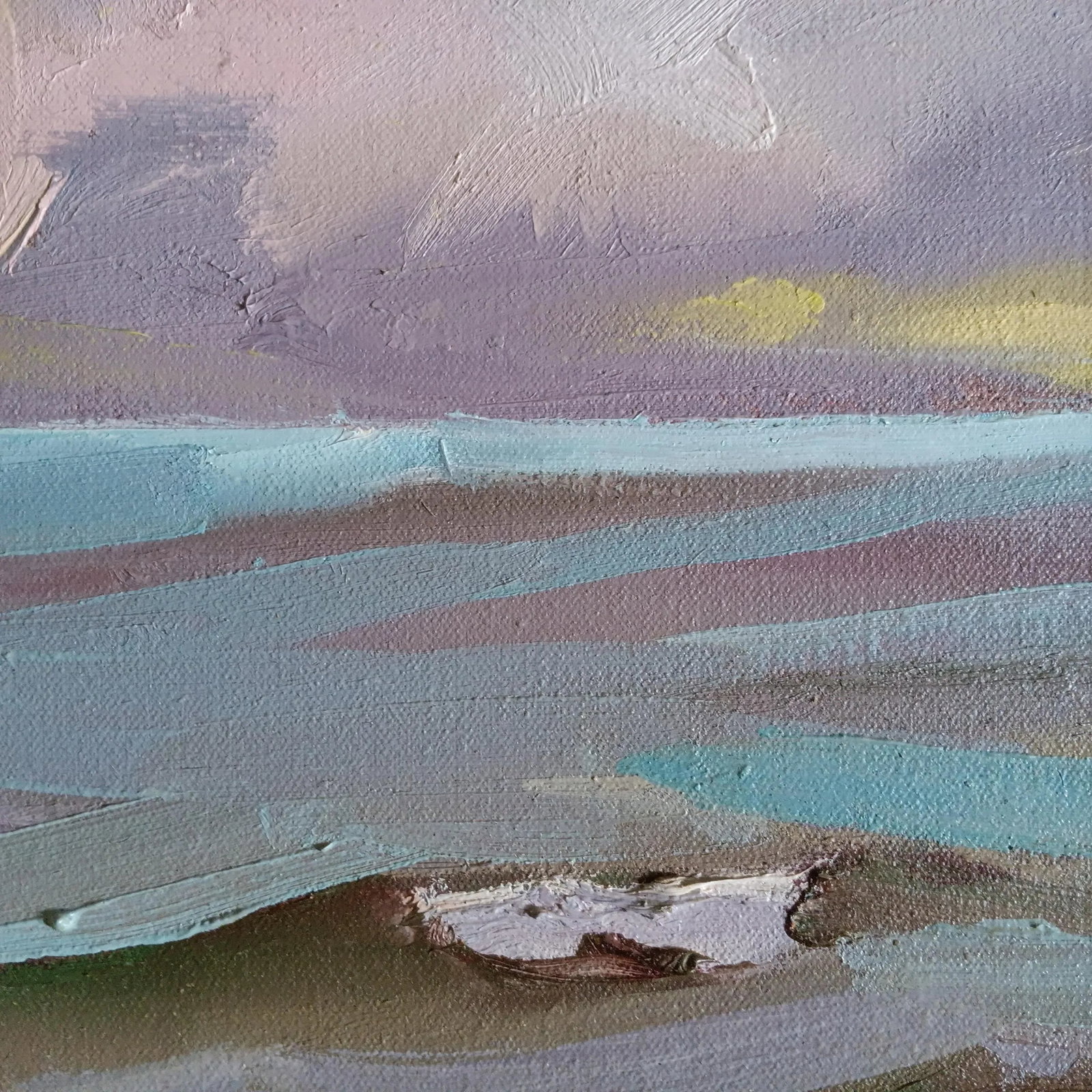 Schooner Sailing Into a Violet Sunset Oil Painting by David Beynon Pena - 5