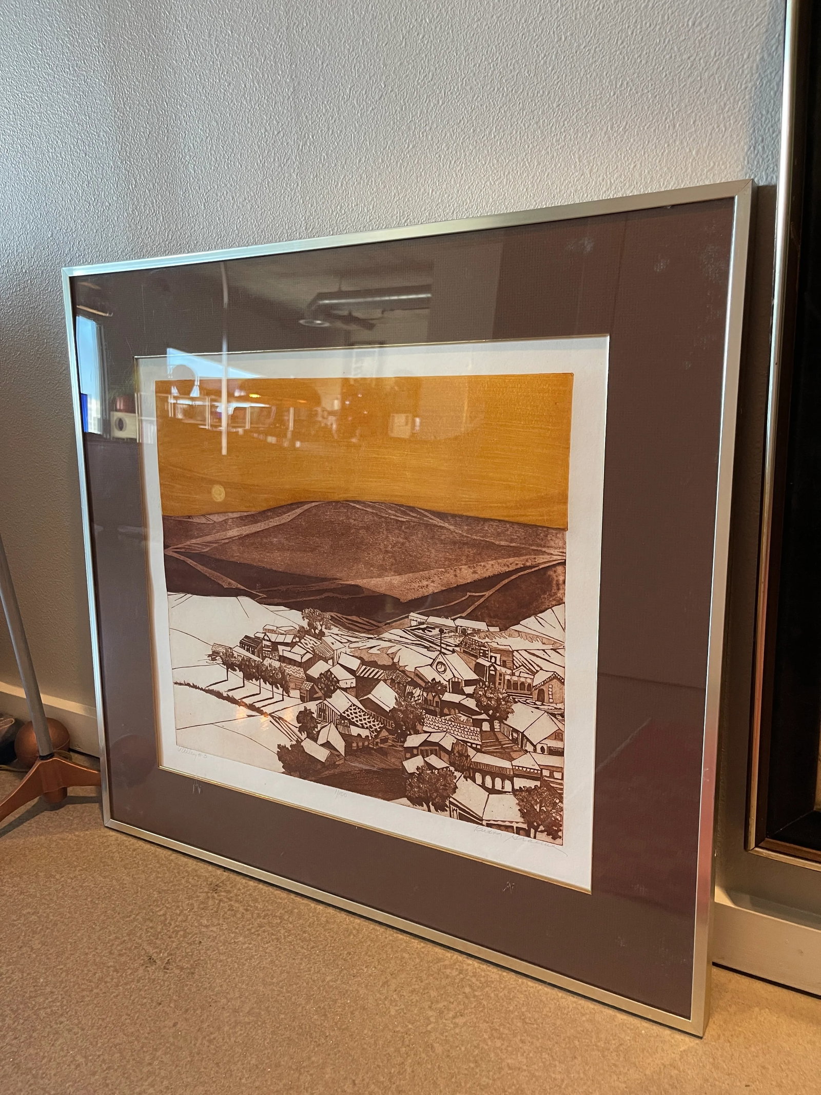 1970s Original Russa Graeme Signed #1 Edition Etching Framed Signed - 7