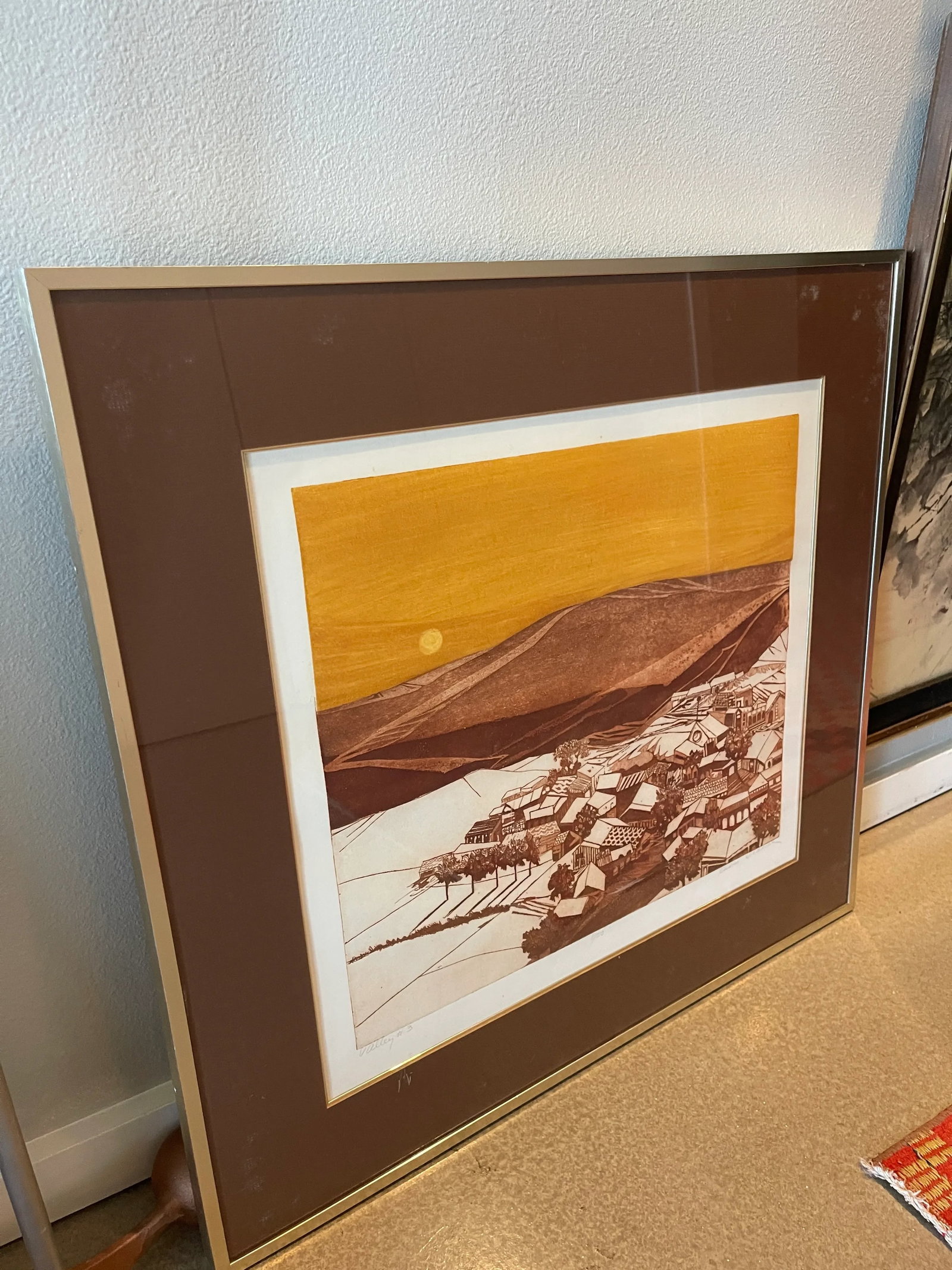 1970s Original Russa Graeme Signed #1 Edition Etching Framed Signed - 8