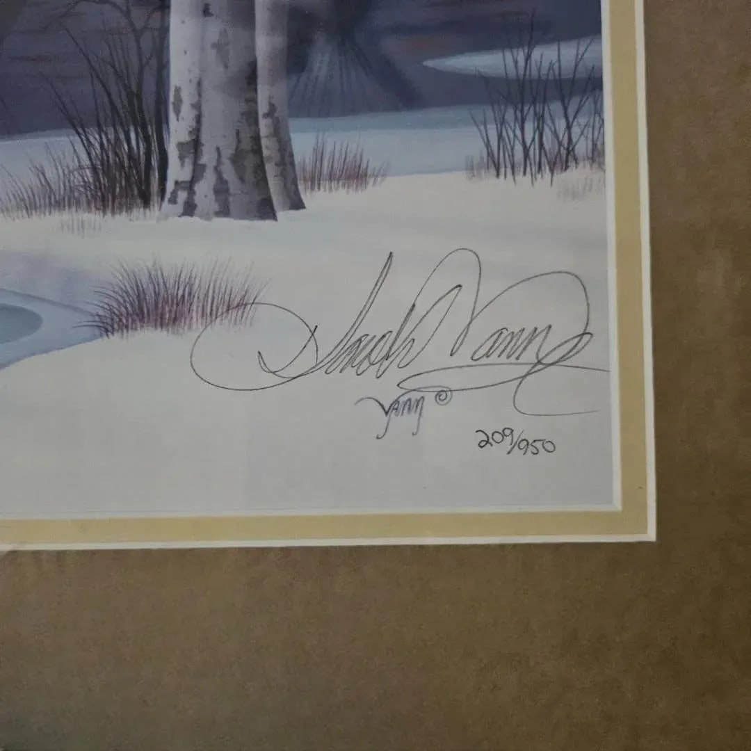 The Mystery" by Donald Vann Limited Edition Lithograph #209/950 Triple Signed & Numbered, Framed - 7