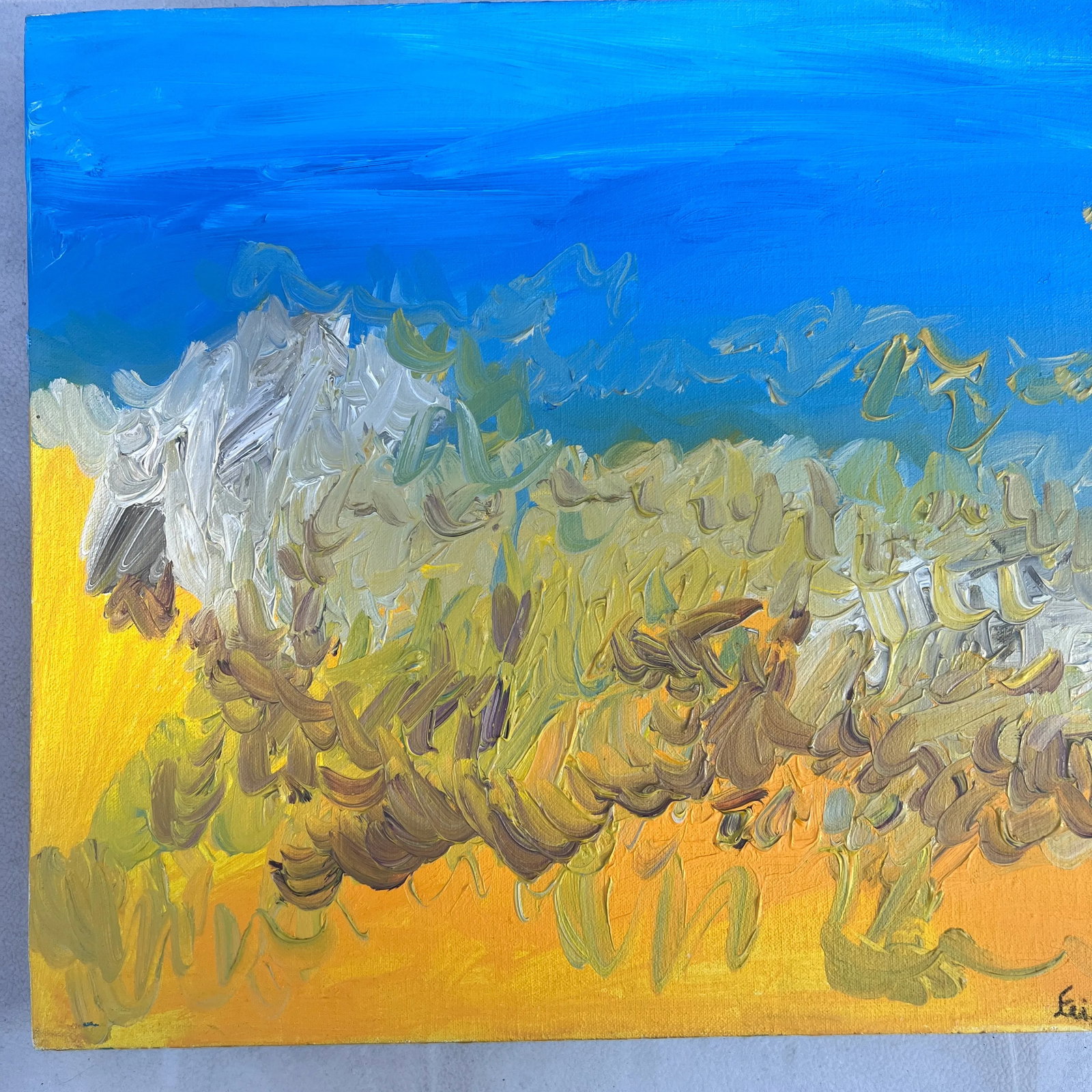 2015 Oil Painting by Tiago Feijoo: "Paisagens Musical", Signed - 6